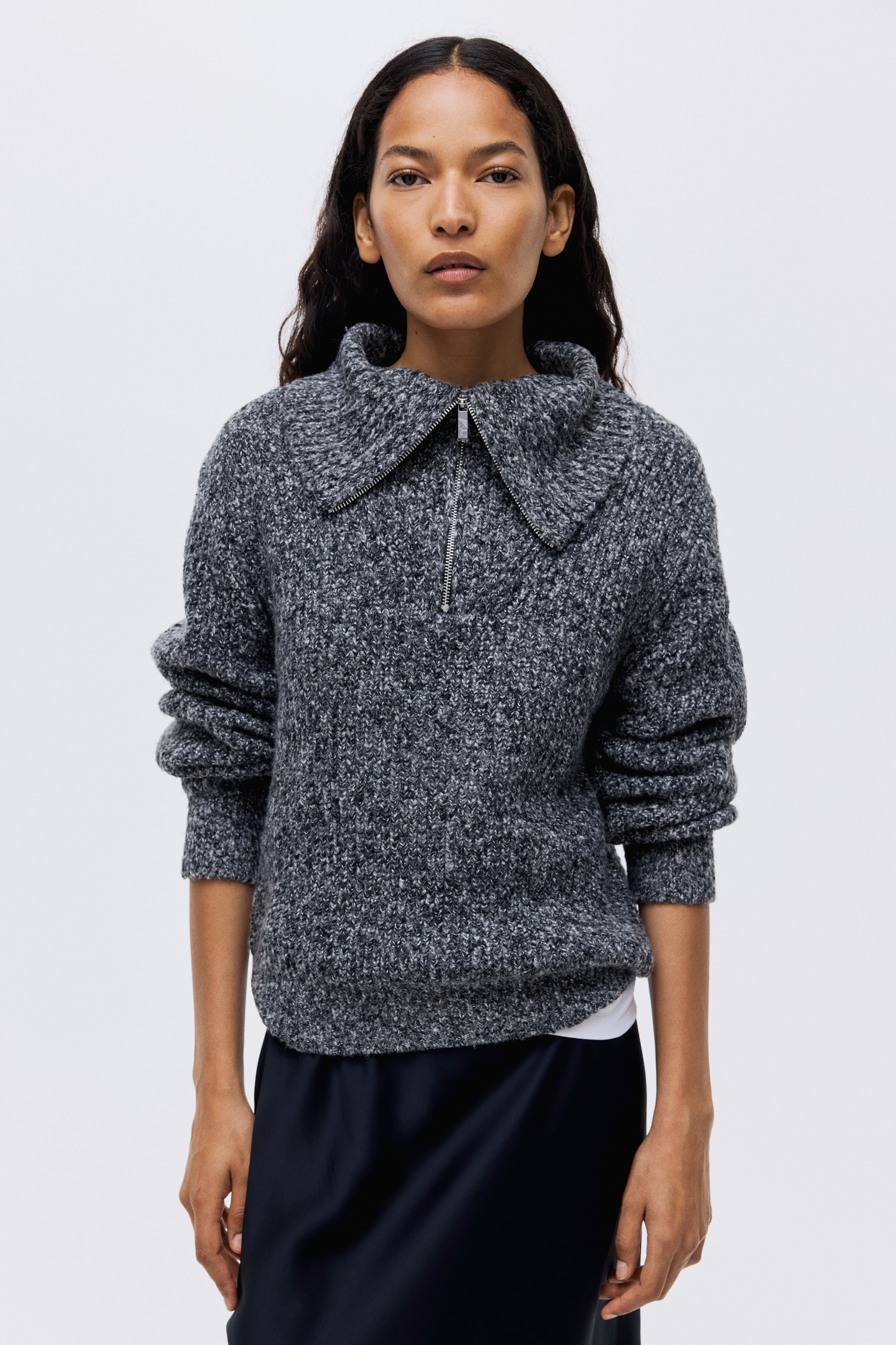 レディース 冬用セーター | タートルネック 白・黒 他 | H&M JP