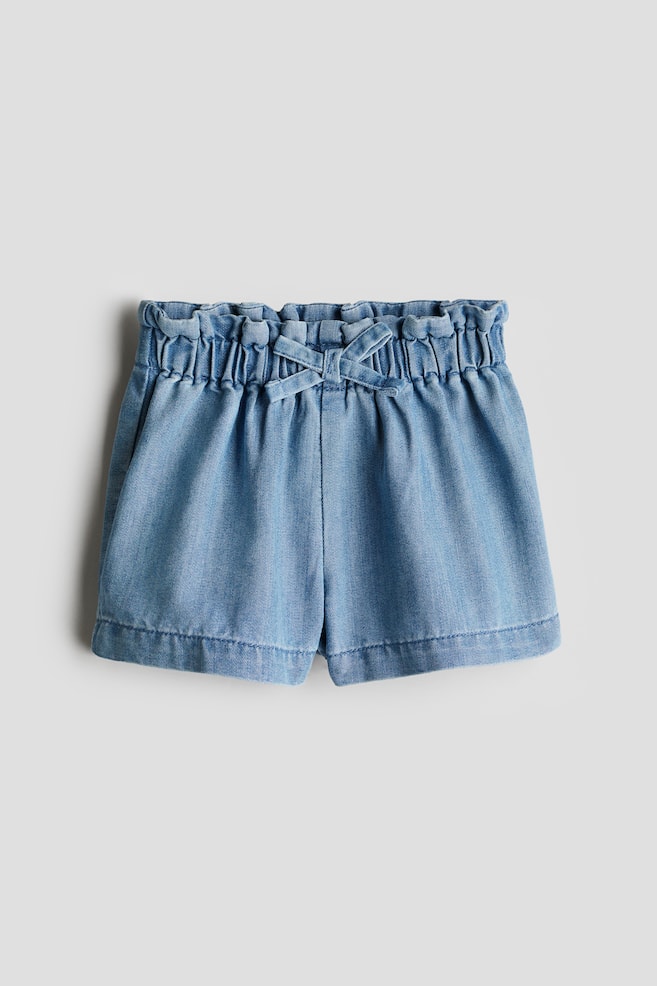 Paper-Bag Shorts - Denim blue/Light pink/fruit/Light denim blue/Blue/floral - 1