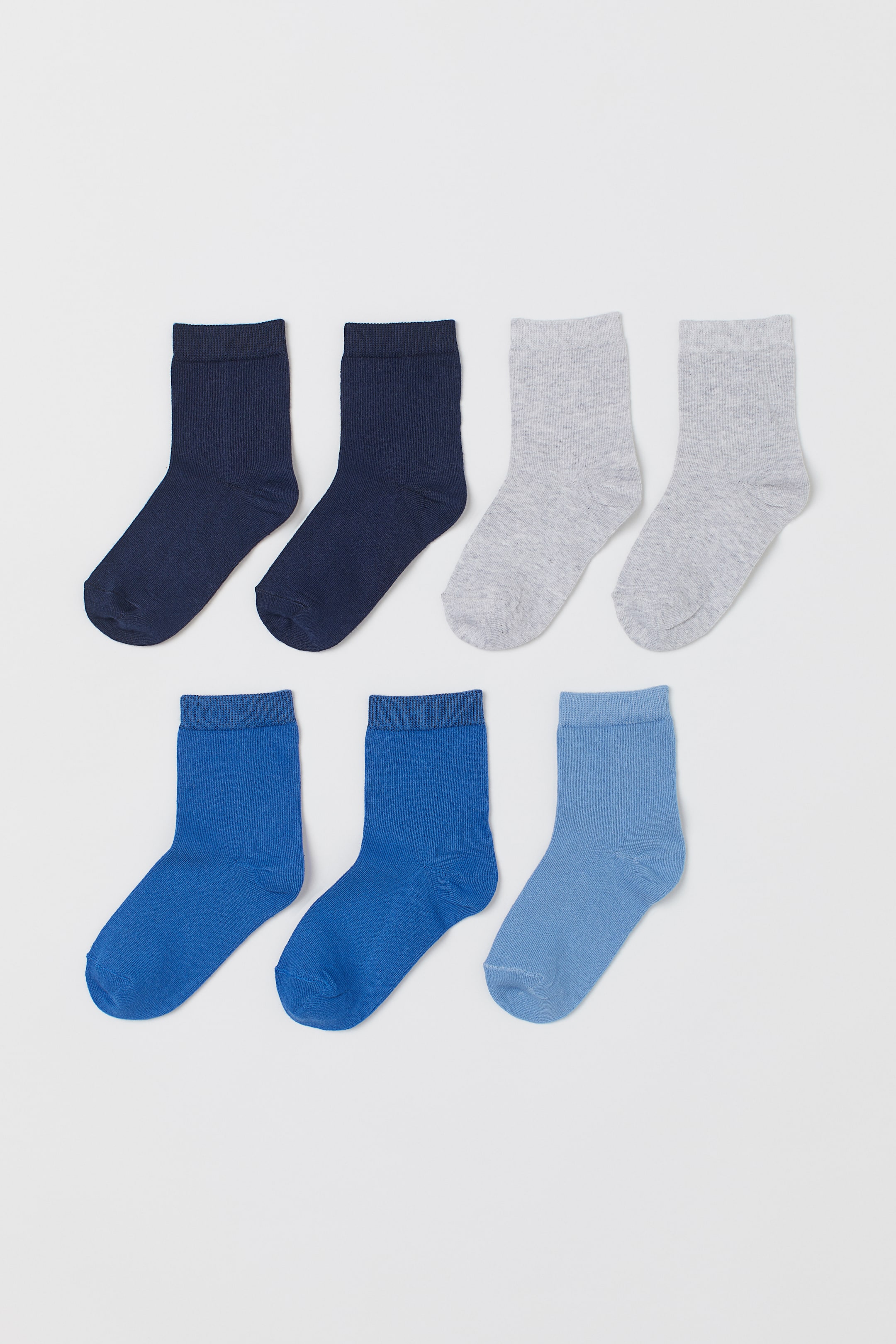 Zobacz większy obraz: Skarpety 7-pak - Ciemnoniebieski/Jasnoniebieski - Dziecko | H&M PL 1