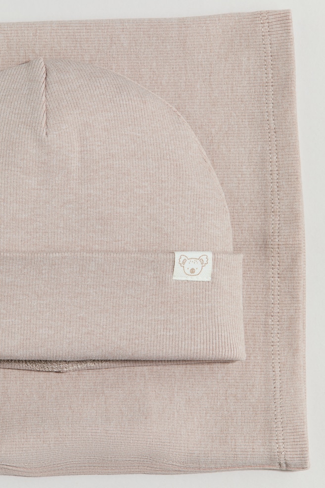 2-piece jersey set - Beige/Light blue/Light pink - 2