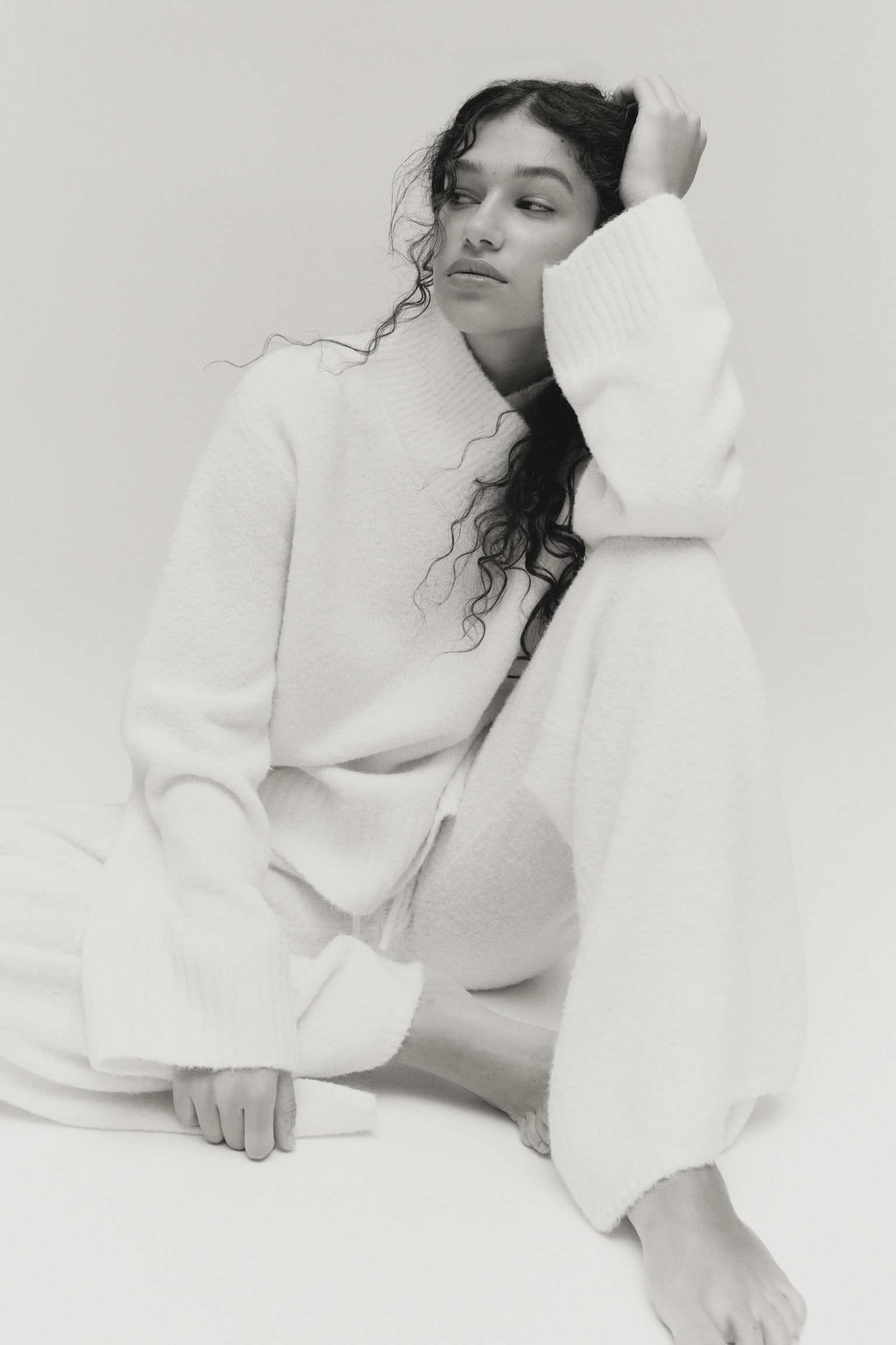 Yün Karışımlı Pantolon - Krem - 4