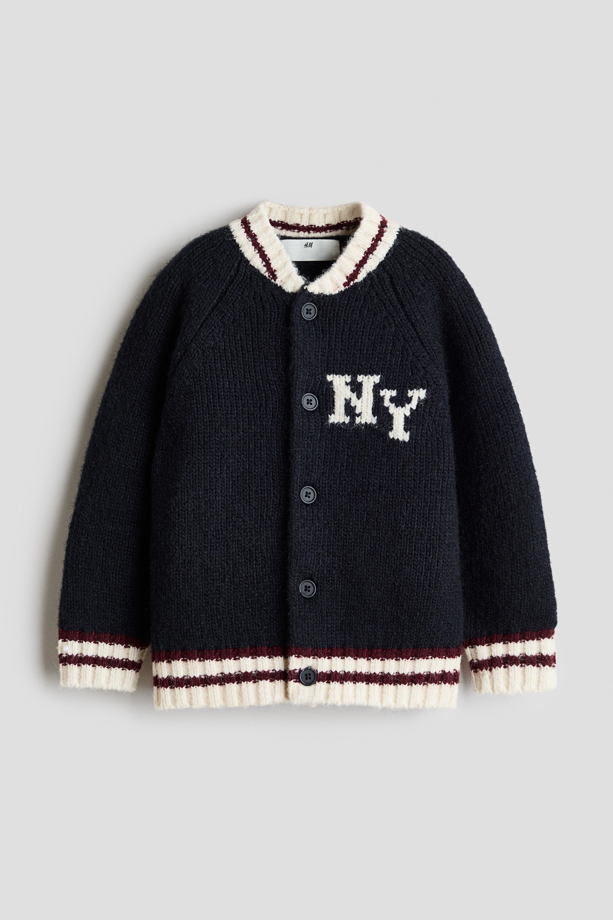 Bomber-style cardigan - Ναυτικό μπλε/NY