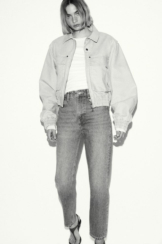 Mom Slim Fit High Waist Ankle Jeans - Blu denim/Blu denim chiaro/Blu denim scuro/Blu denim scuro/Bianco - 2
