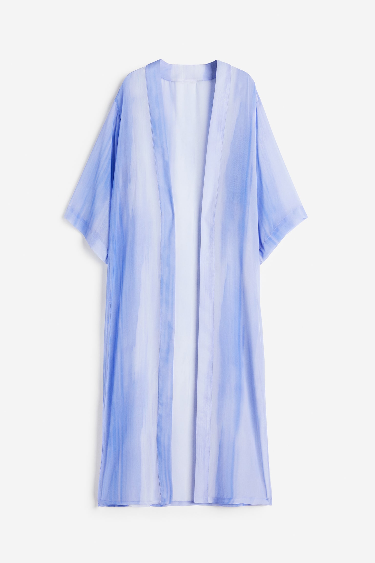 Chiffon Beach Robe - Blue/Ombre/Cream/Stripe - 1