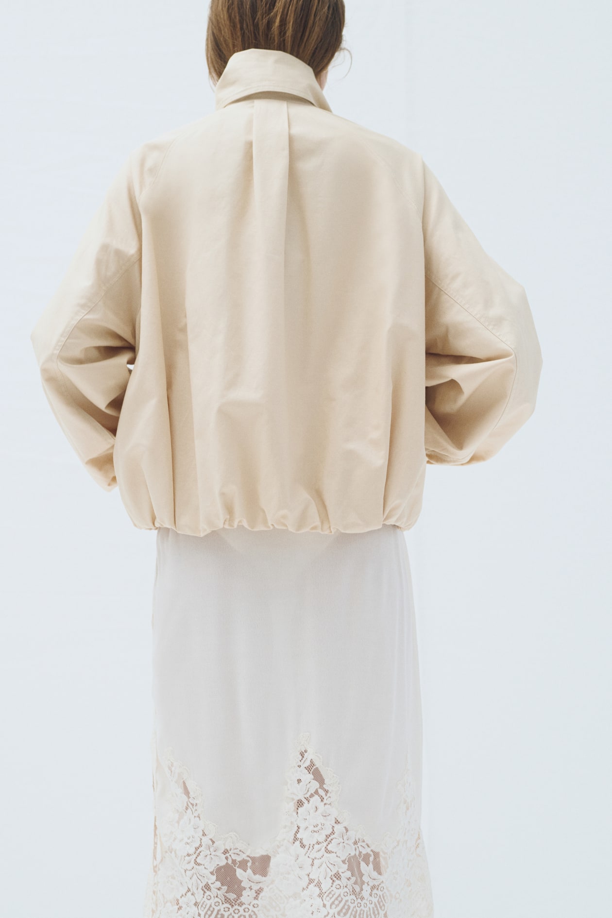 Linen-Blend Jacket with Scarf Collar - image 3