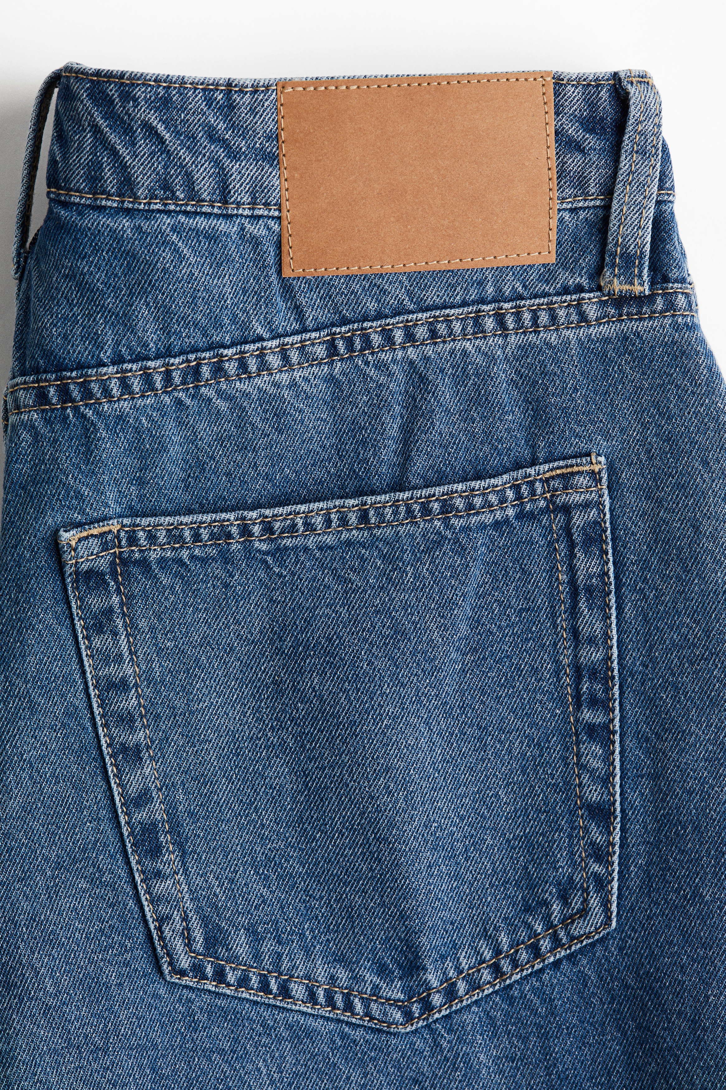 Low Knee-length denim shorts