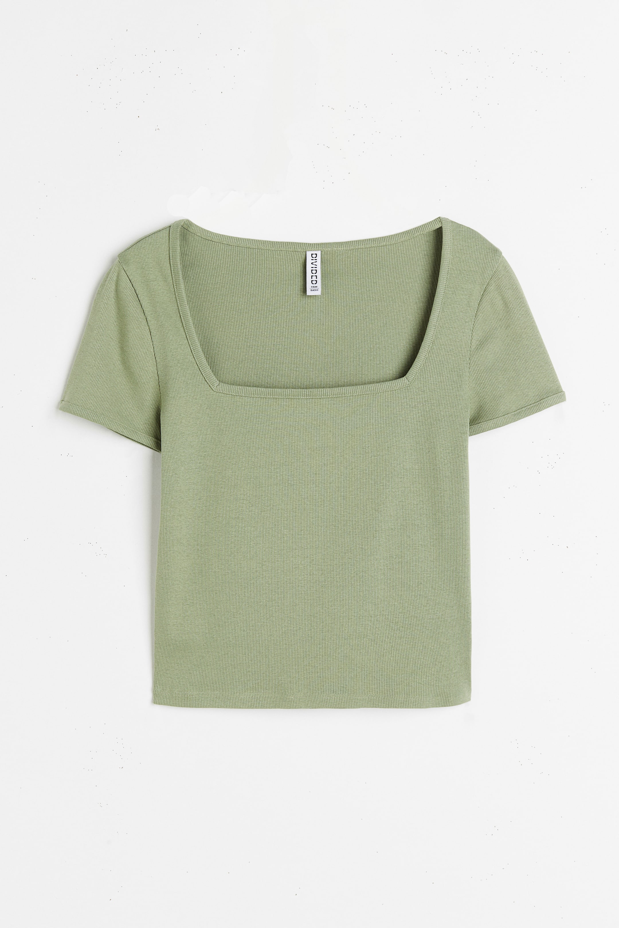 View larger image: Ribbed top - Light khaki green - Ladies | H&M IN 1