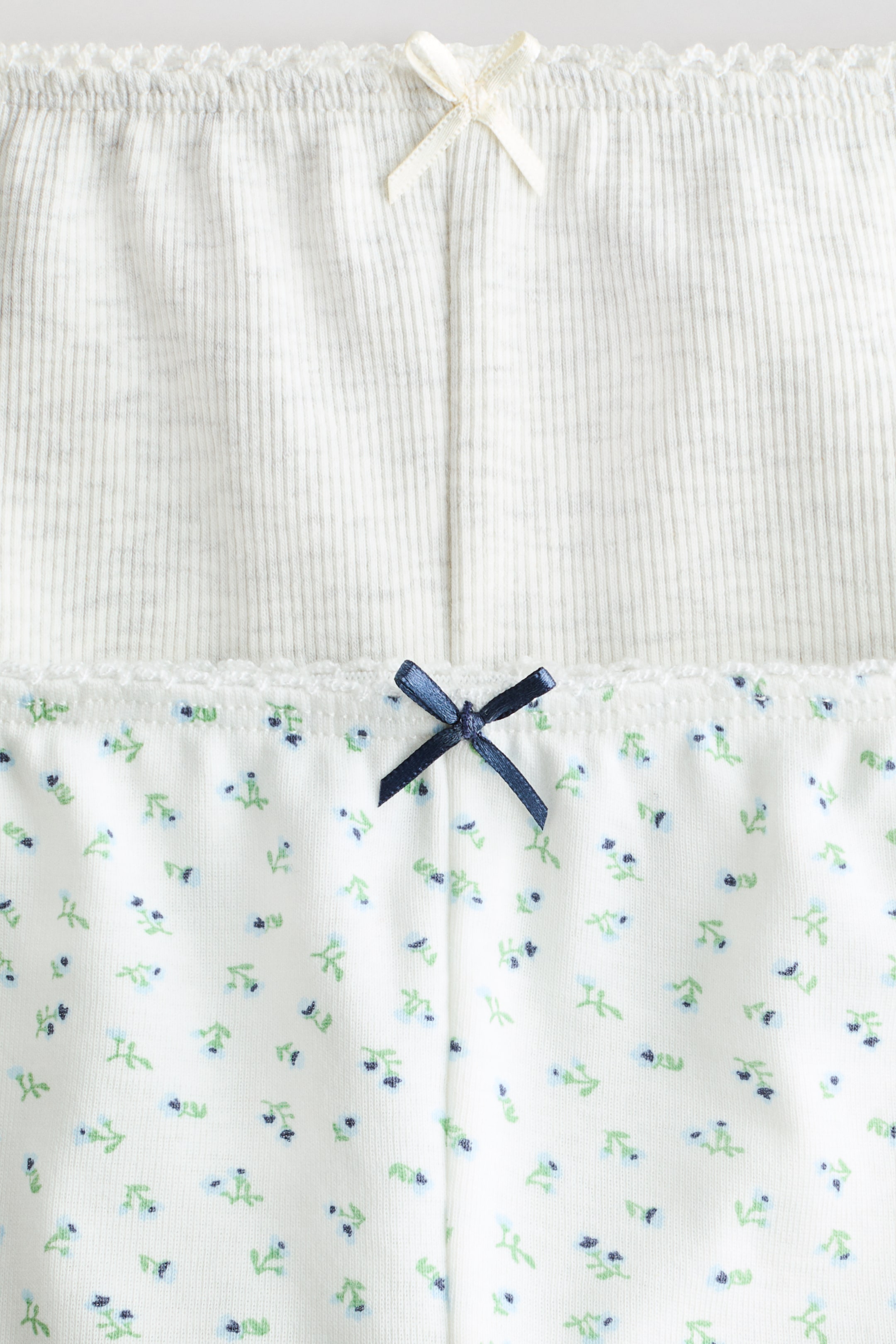 2-pack cotton pyjama shorts - White/Blue floral - Kids | H&M IE