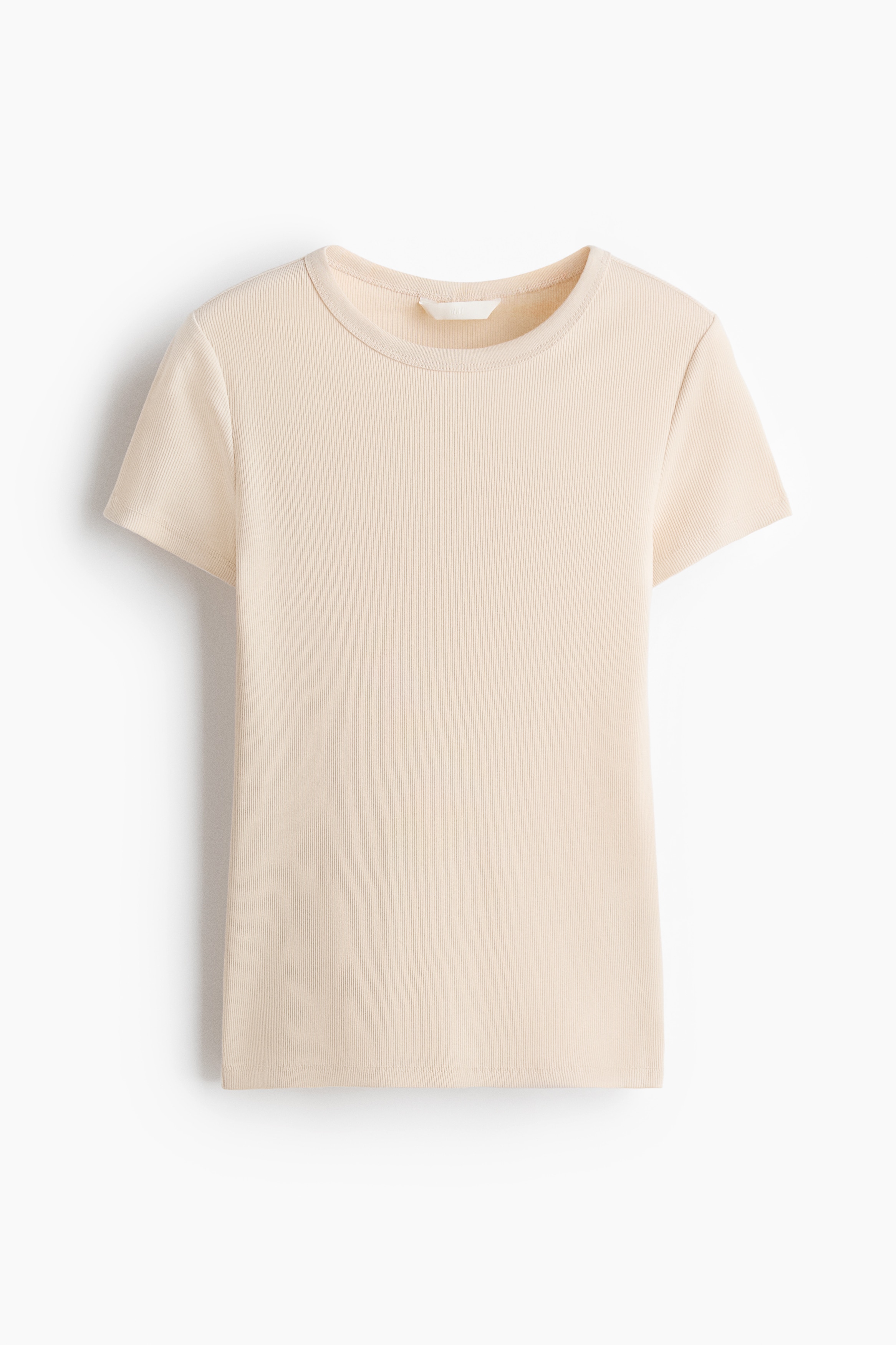 Ribbed T-Shirt - Light beige/Dark taupe/Light blue-gray/White/striped/Light dusty pink/Navy blue/White/Black/Dark gray/Dark brown/Dark red/Light yellow/Blue