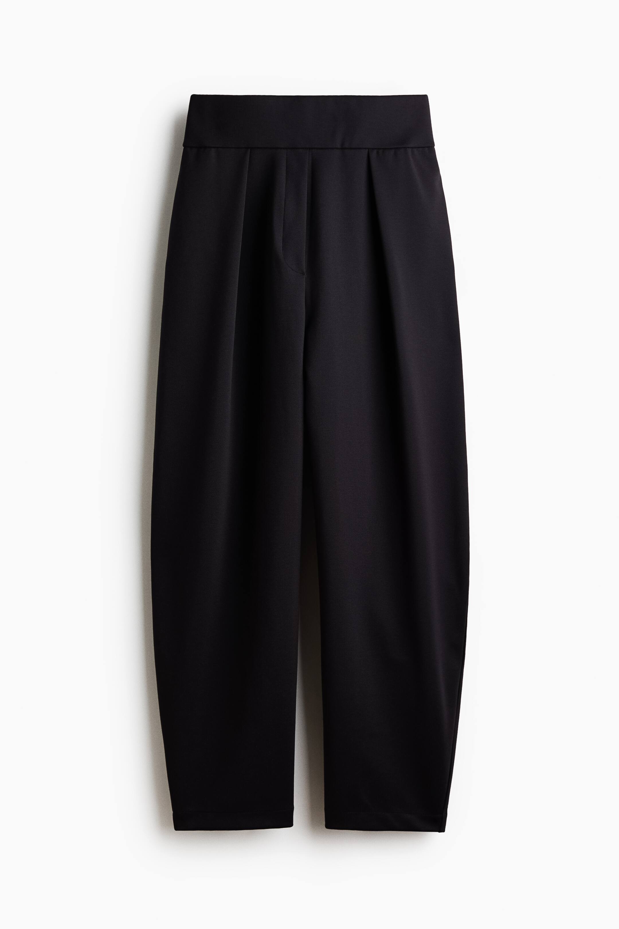Переглянути збільшене зображення: Pleated barrel trousers - Black - Ladies | H&M UA 1