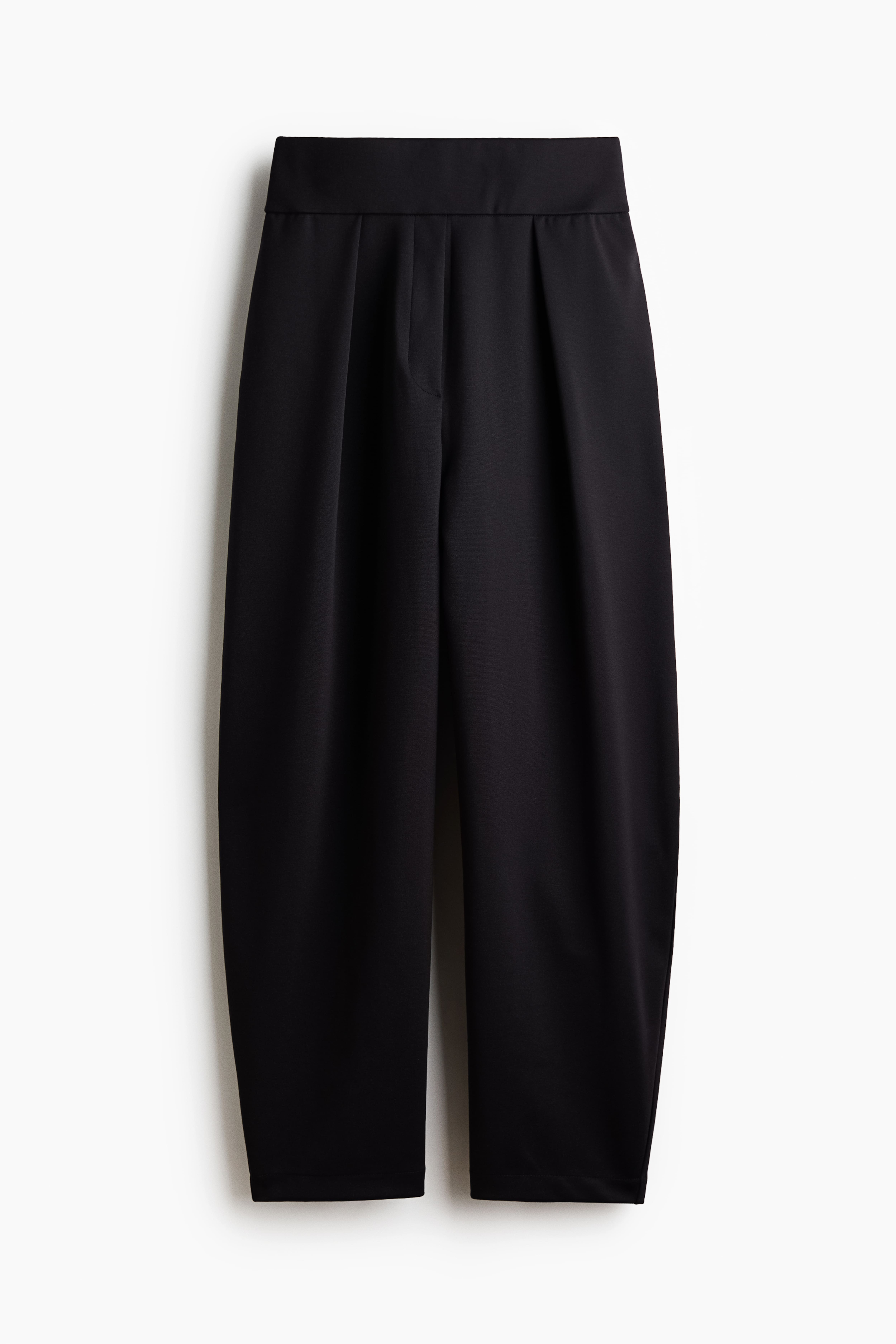 Pleated Barrel-Leg Pants