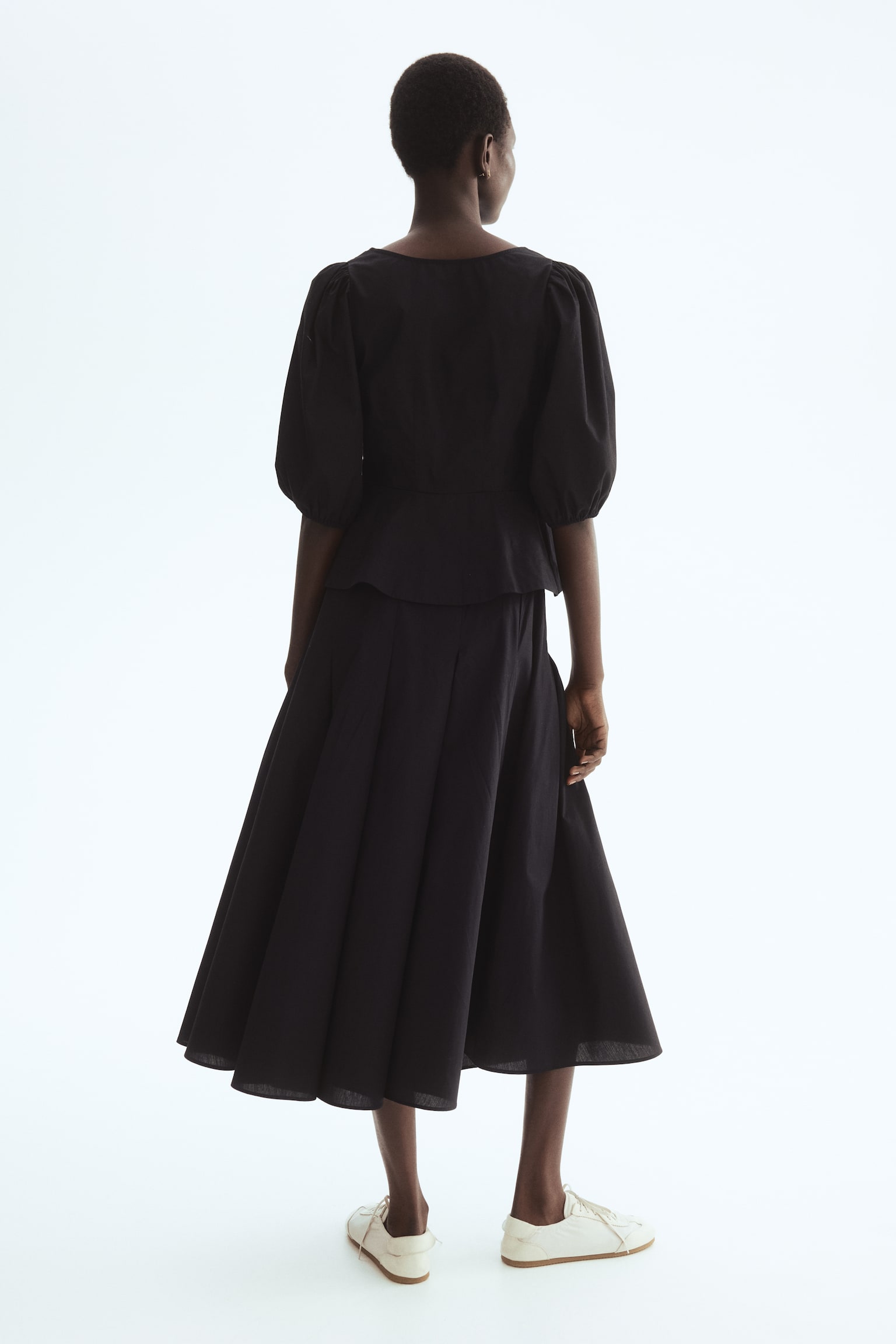 Circular poplin skirt - 3