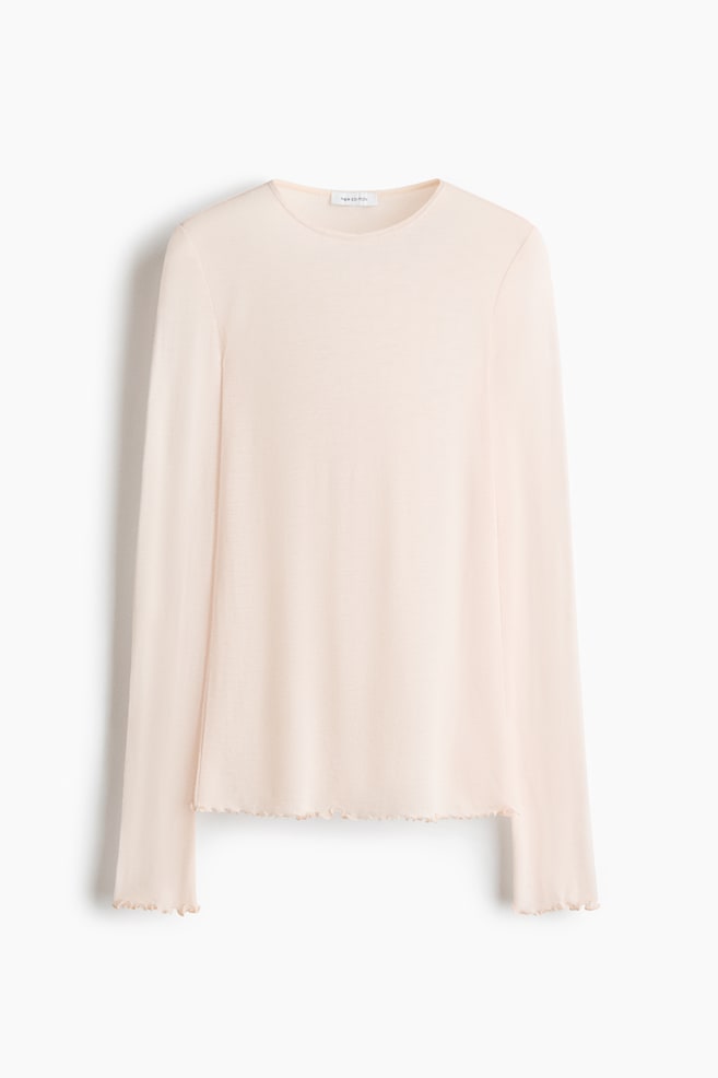Wool Top - Light powder pink/Light taupe/Light blue - 1