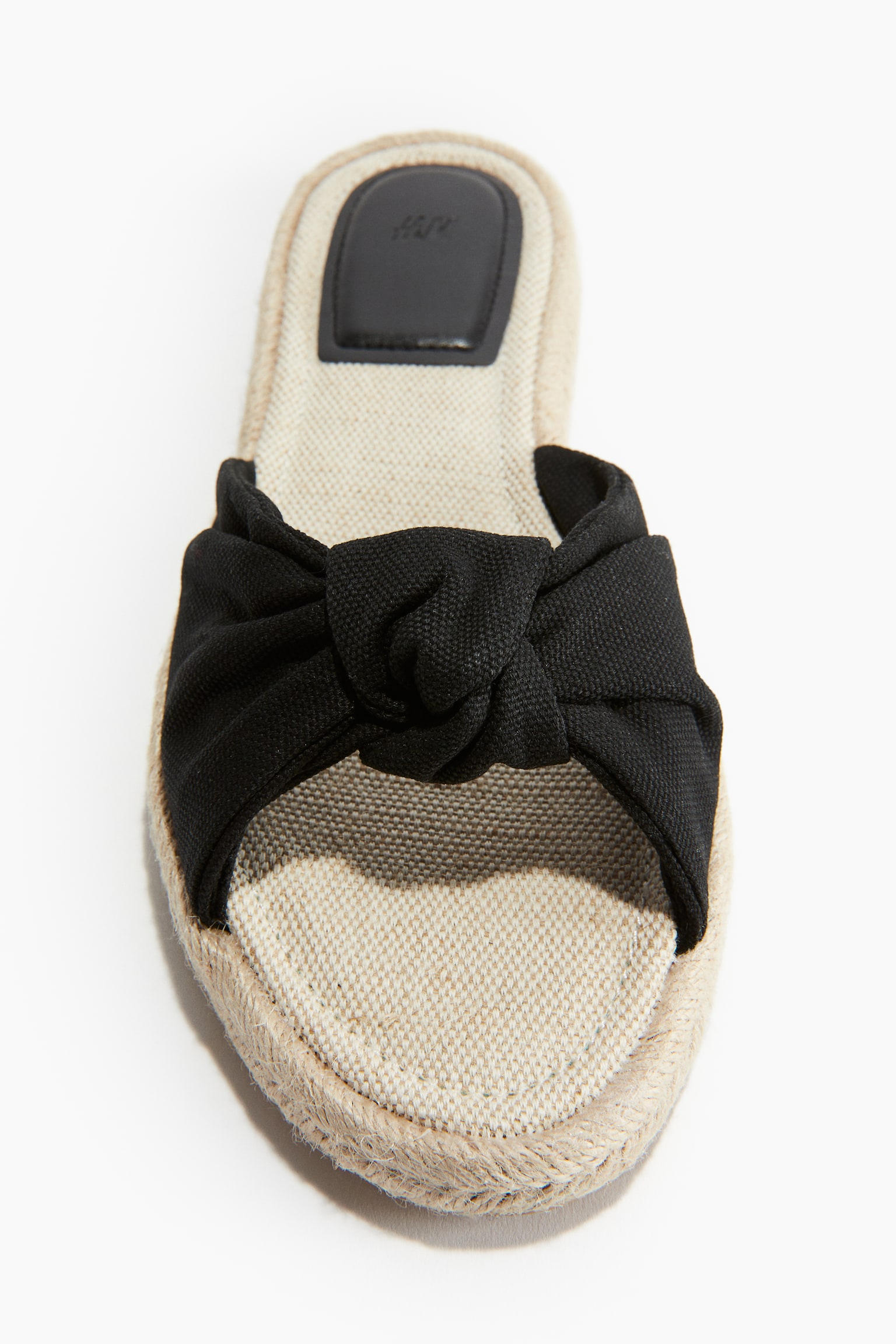 Pantoletten-Espadrilles mit Twistdetail - Schwarz/Hellbeige/Hellrosa/Denimblau - 4