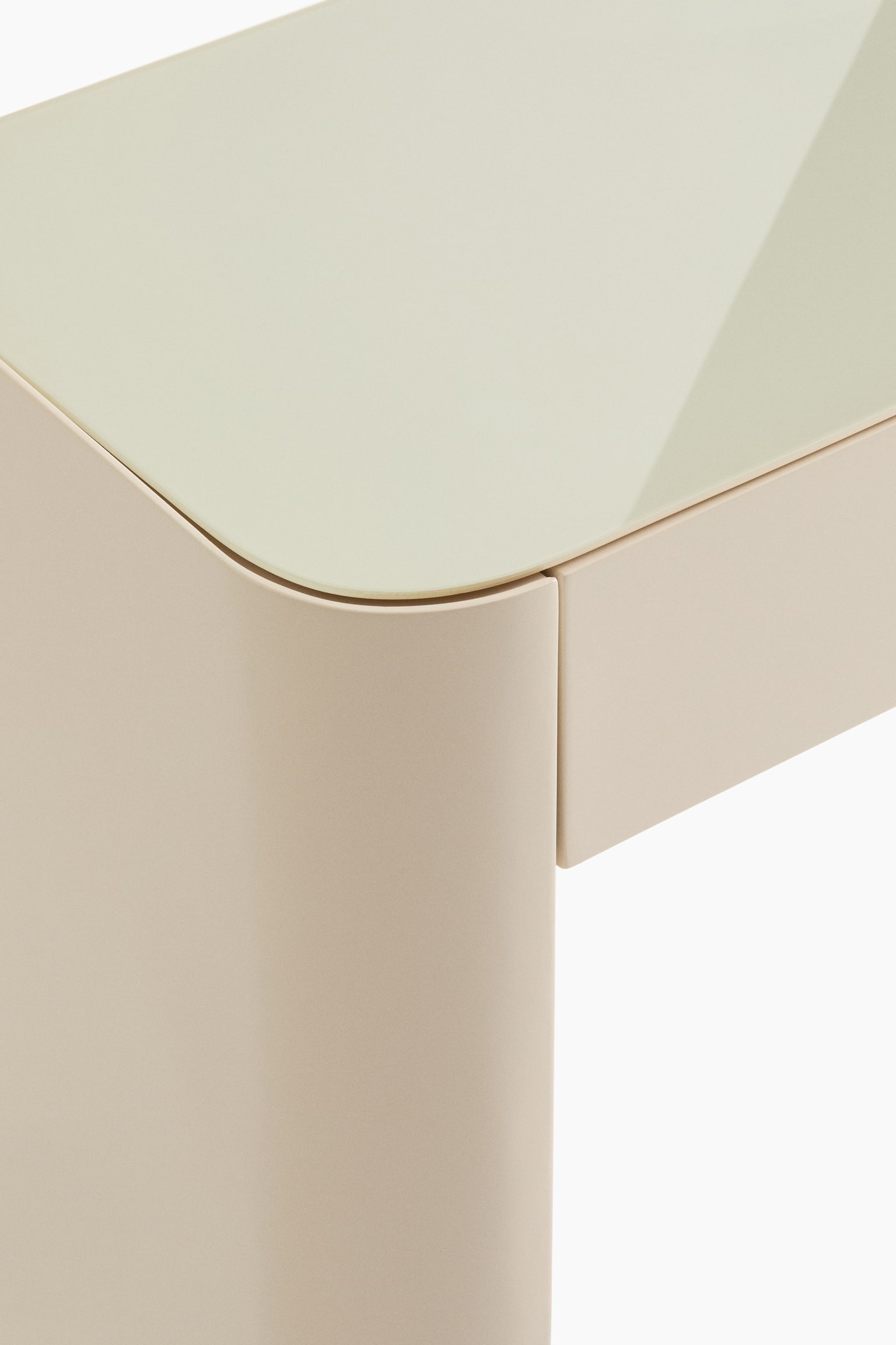 Schminktisch mit Glasplatte - Hellbeige - 4