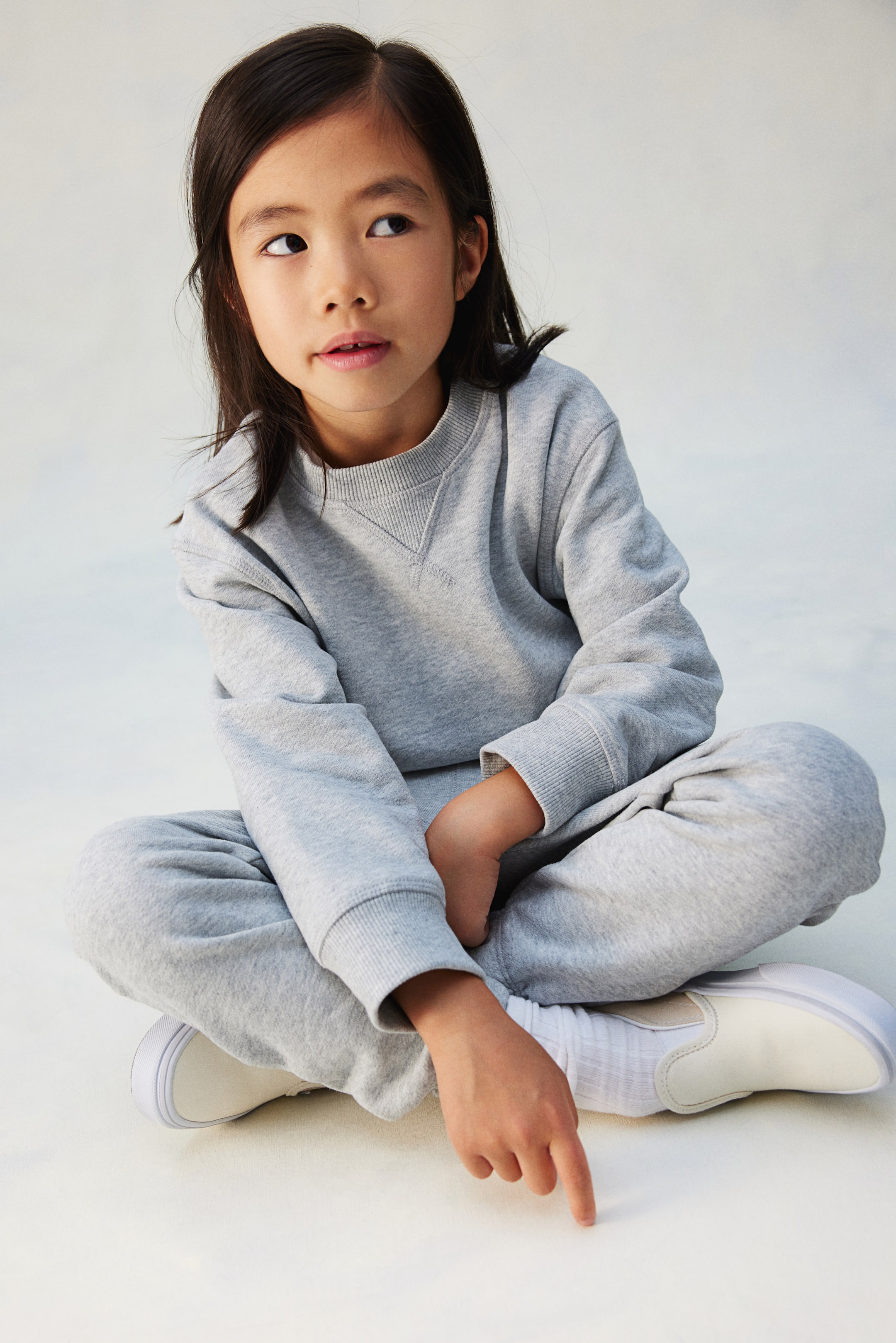 Crewneck Sweatshirt - Light gray melange - Kids | H&M US