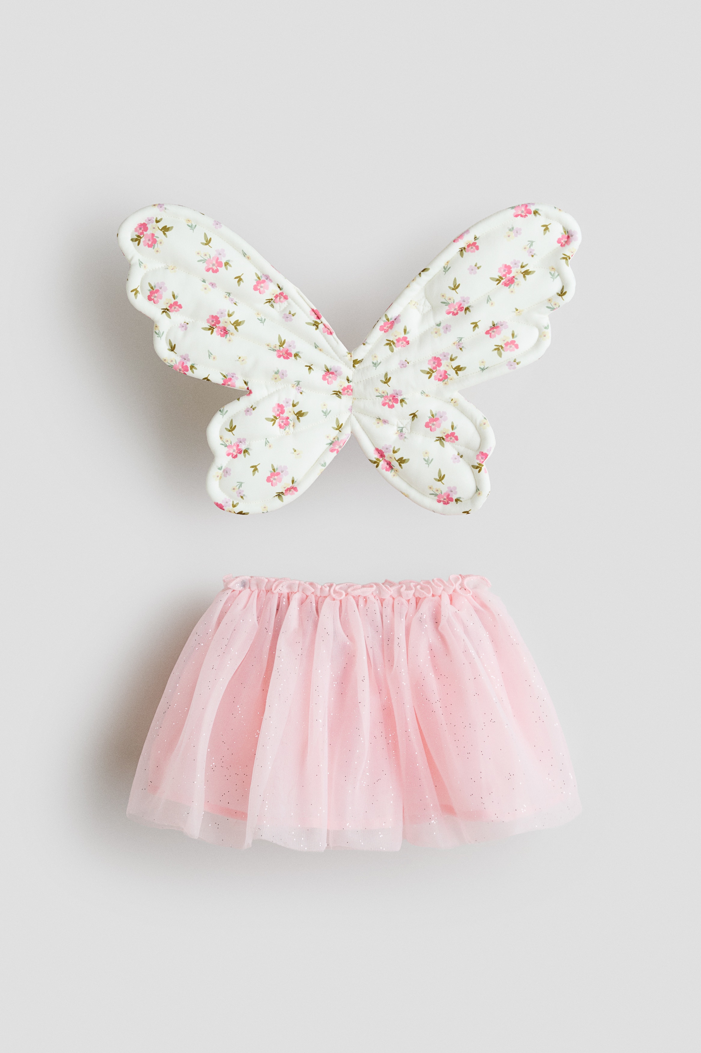 Kétrészes jelmez szett - Világos rózsaszín/virágos/Világoskék