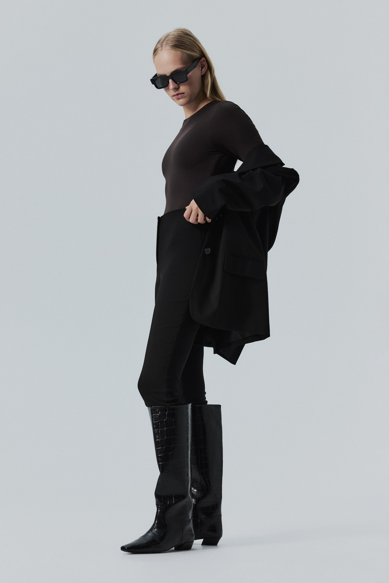 Μακρυμάνικο κορμάκι τάνγκα Sculpting - Σκούρο καφέ/Μαύρο/Ανοιχτό σάπιο μήλο - 4