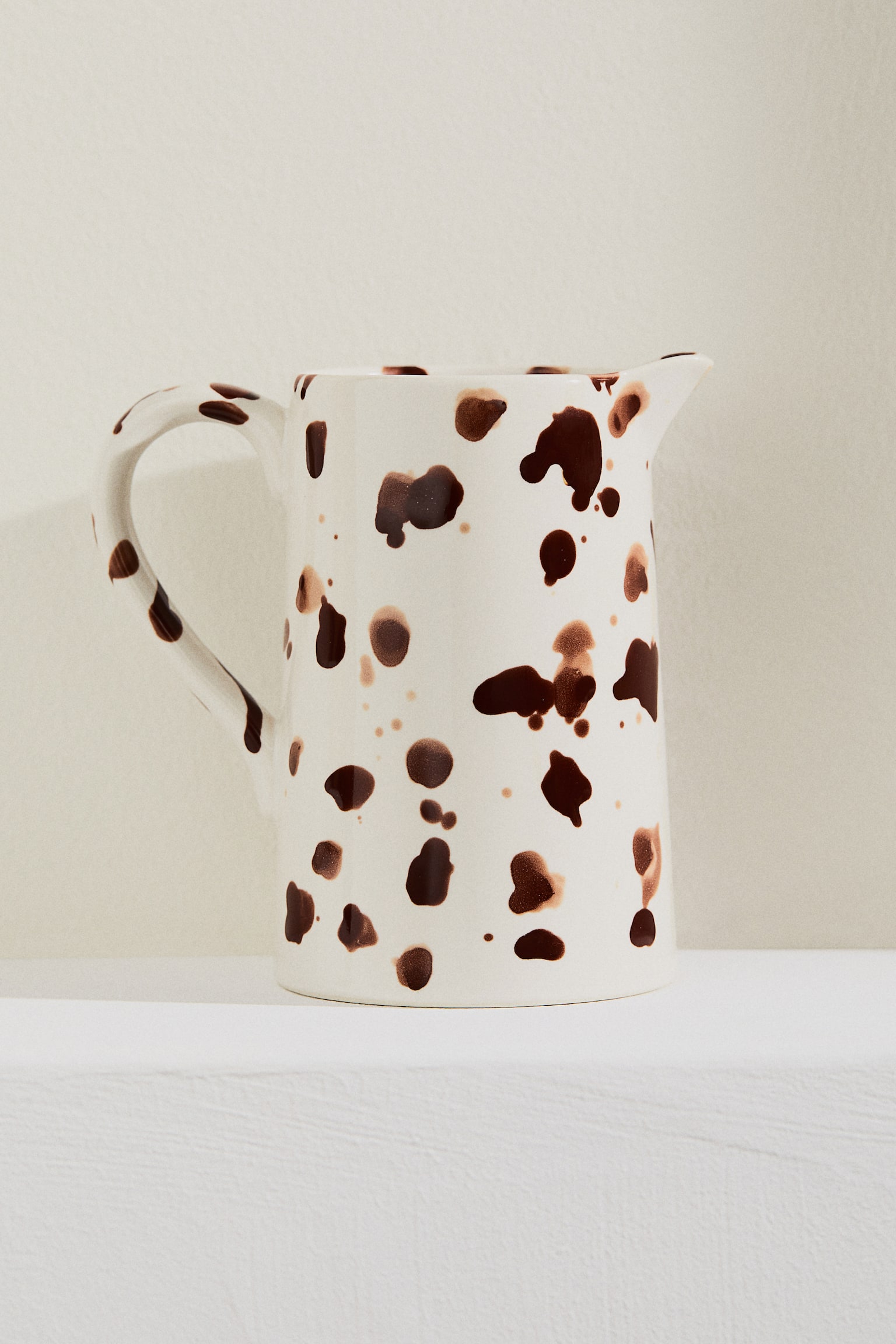 Speckled-glaze stoneware jug - White/Speckled - 2