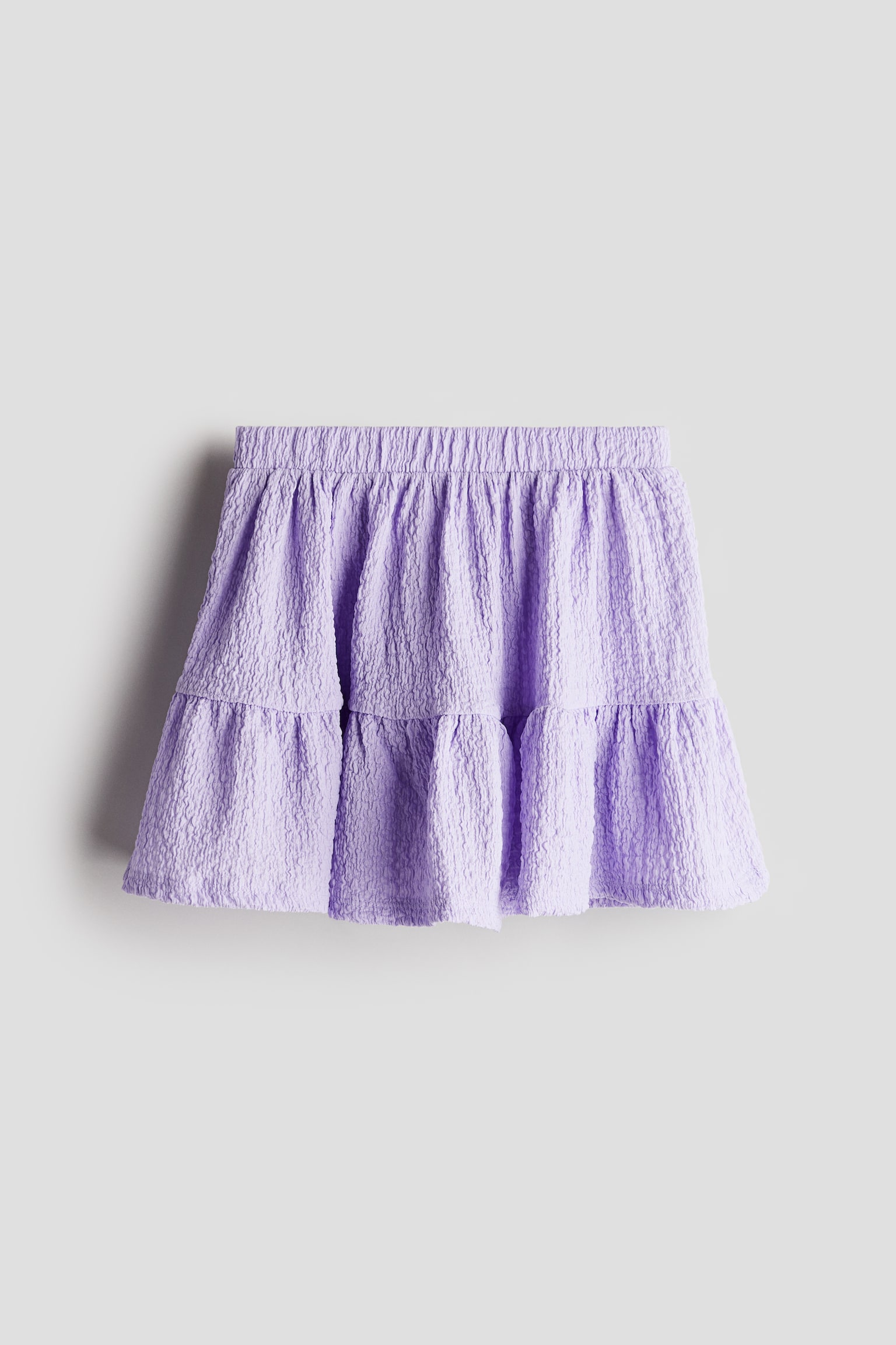 Crinkled jersey skirt - Purple/White/Navy blue - 1