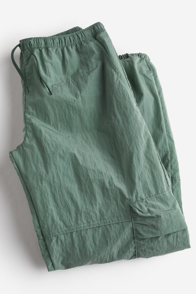 Pantaloni cargo sportivi - Verde/Nero - 4