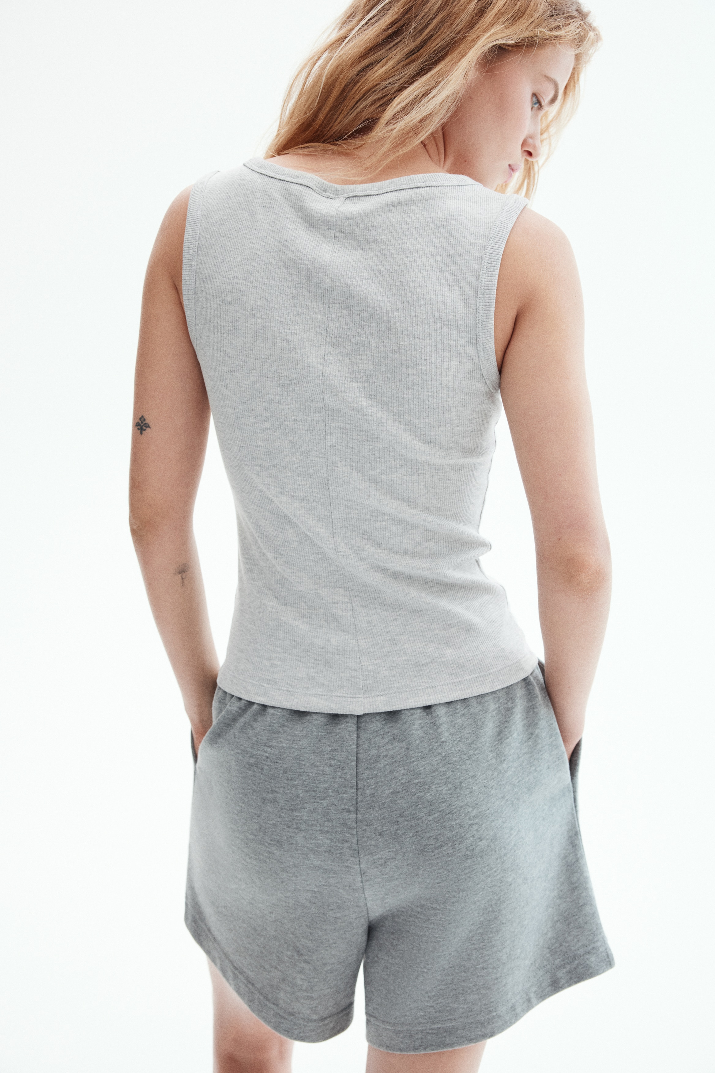 トップス Nida Tank Grey Melange Daily Tank Top Grey Melange - Grey melange | Djerf Avenue