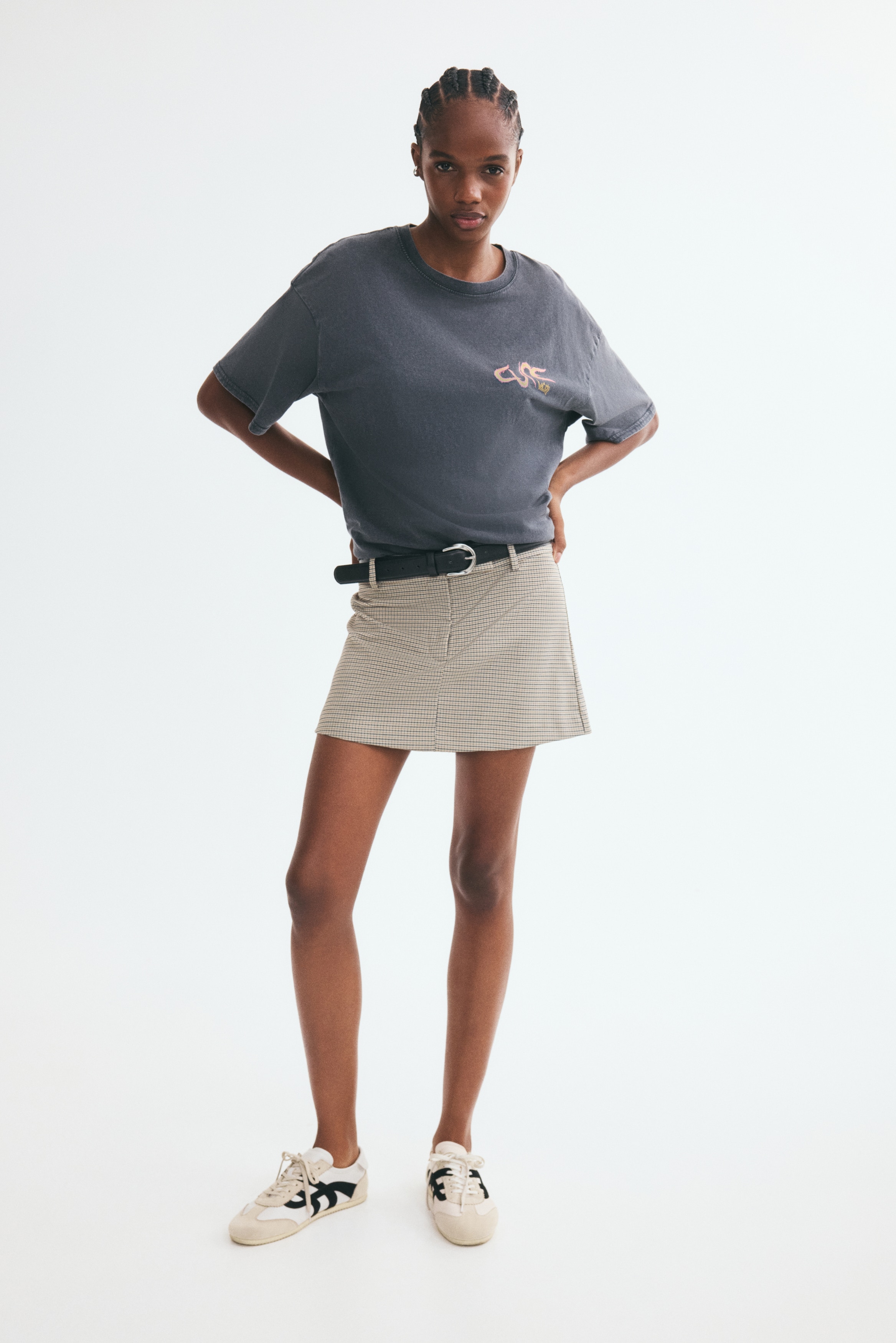 Tailored mini skort