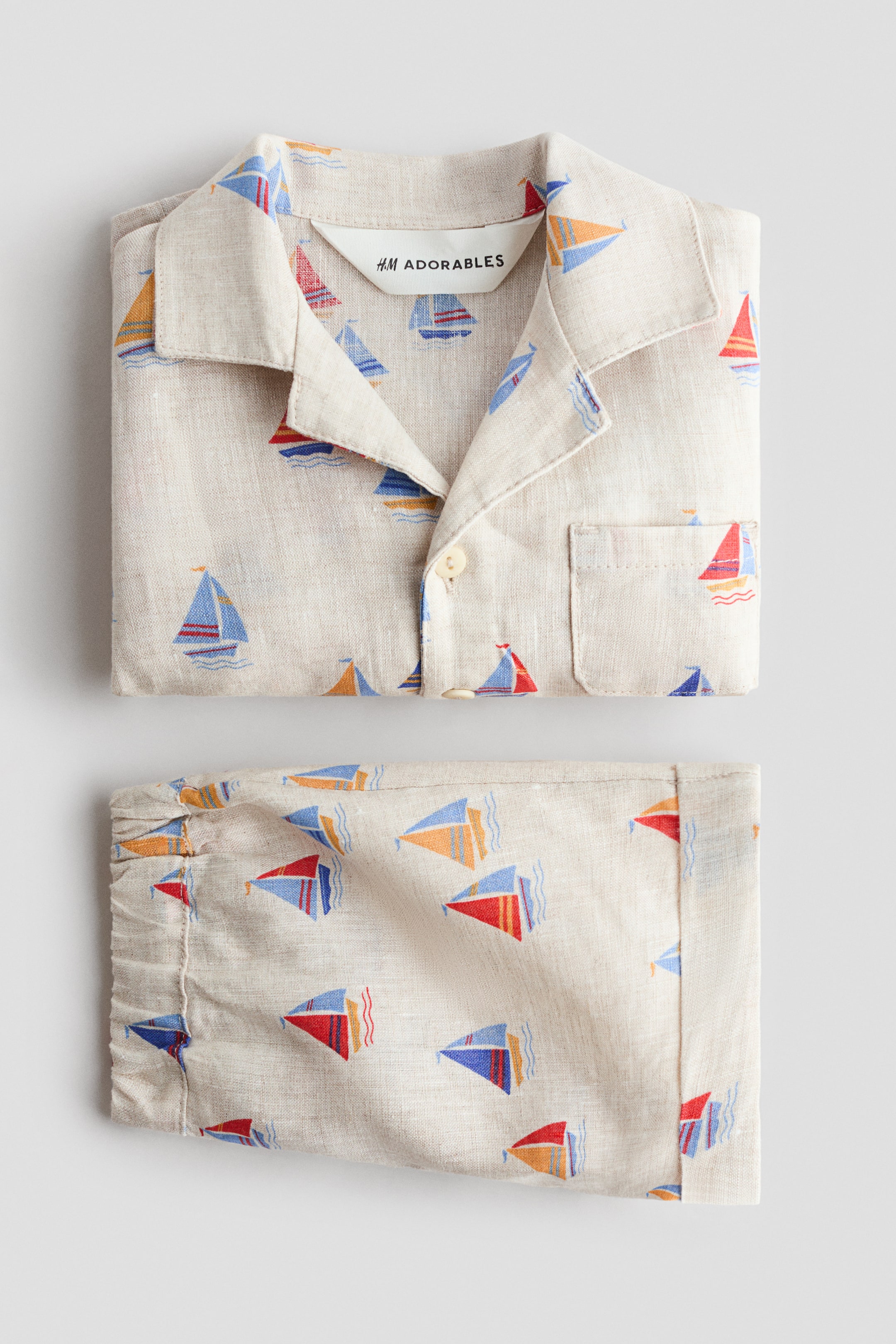 Детские топы H&M 2-Piece Printed Linen Set — фото 4