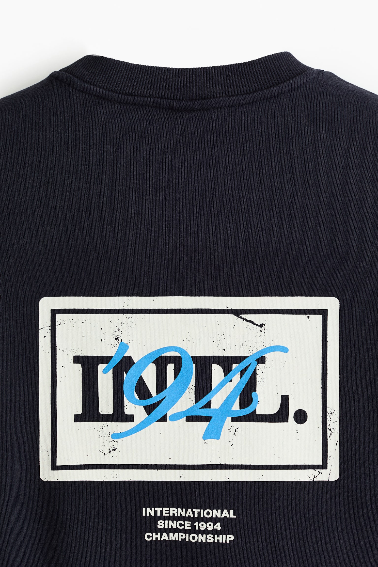 Loose Fit Printed Sweatshirt - Dark blue/INTL. 94/Dark beige/SoHo NYC - 7