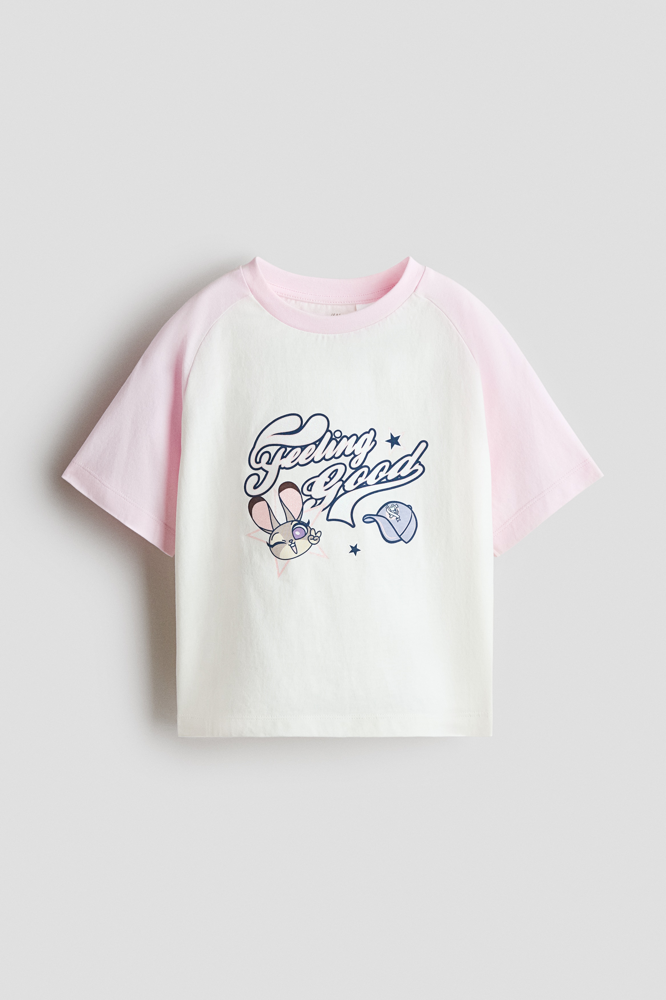 프린트 티셔츠 - 라이트 핑크/주토피아/라이트 블루/주토피아