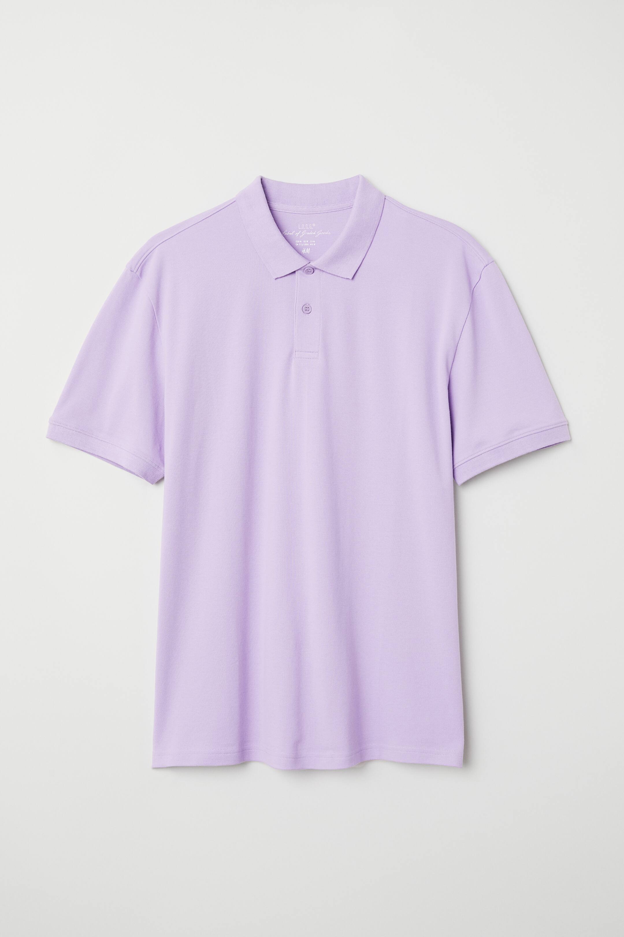 查看大圖: 短袖Polo衫 - 淺紫色 - Men | H&M 1
