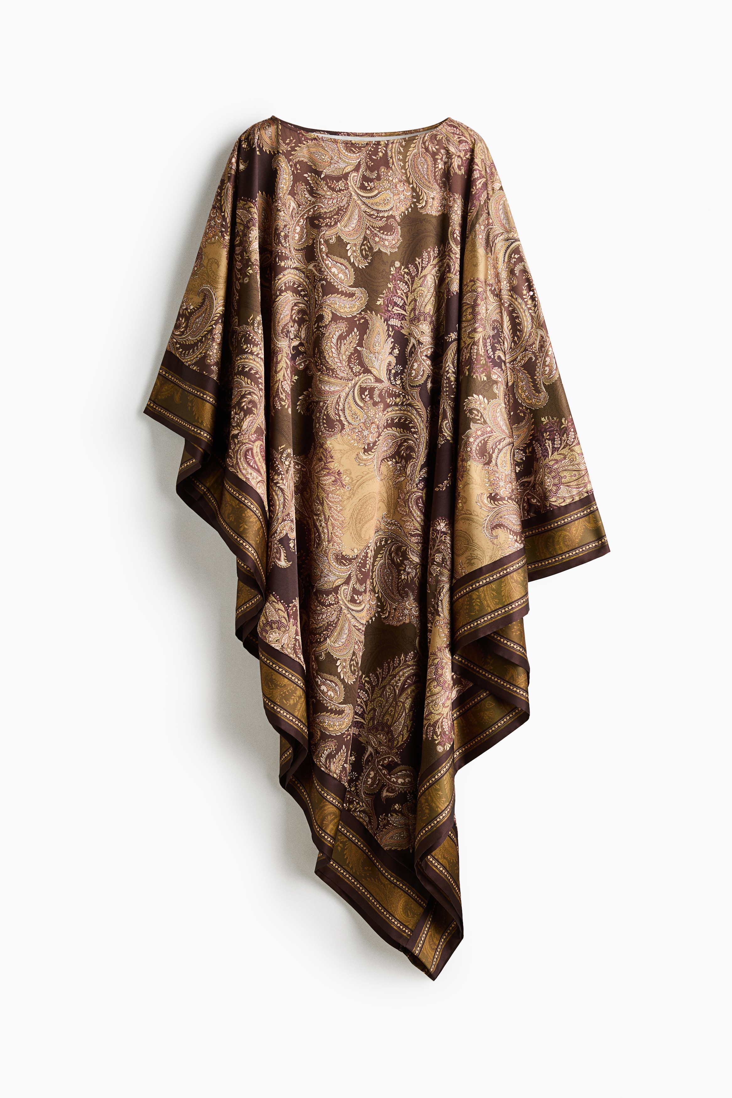 Satin cape dress