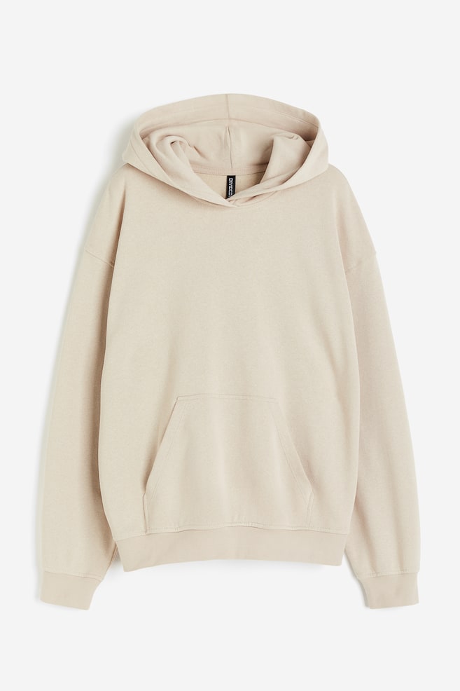 Oversized hoodie - Lys beige/Creme/Mørkebrun - 2