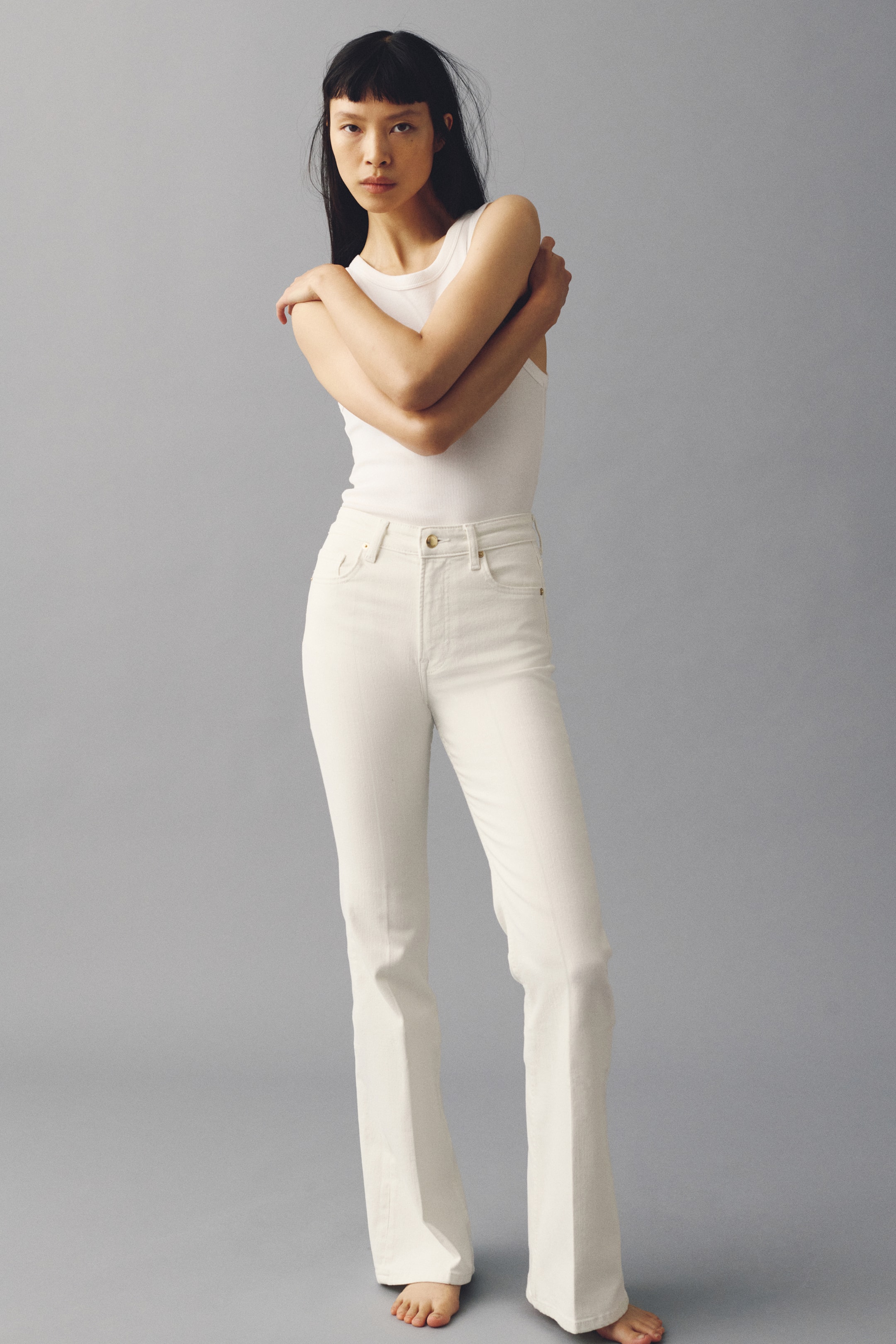 Prikaži veću sliku: Flared High Jeans - Bela - Ladies | H&M RS 3