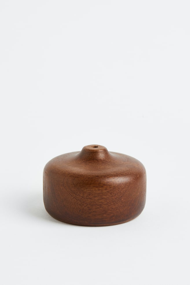 Wooden mini vase - Brown/Brown/Brown/Light beige - 1