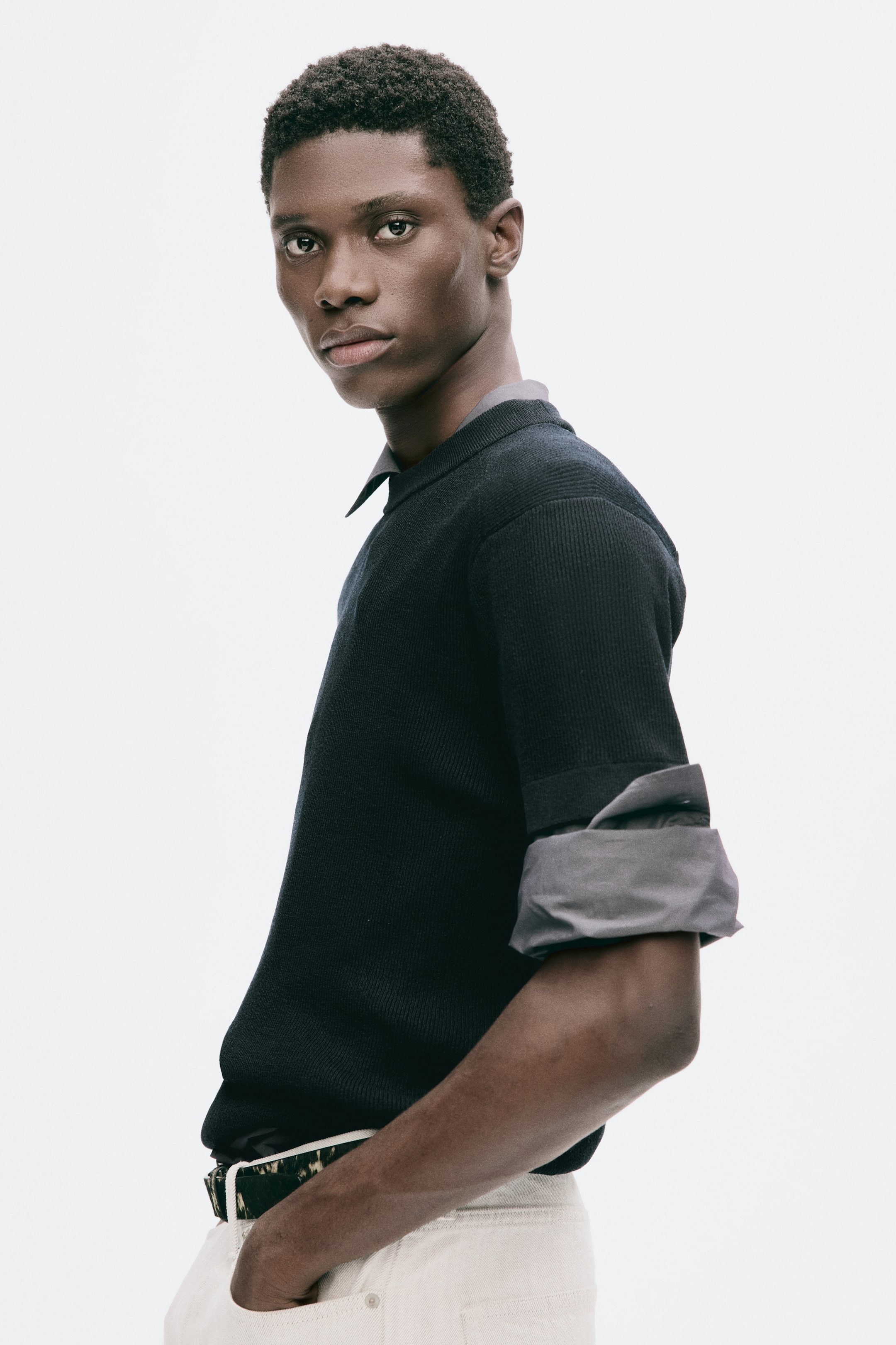 Slim-Fit Knit Wool-Blend T-Shirt