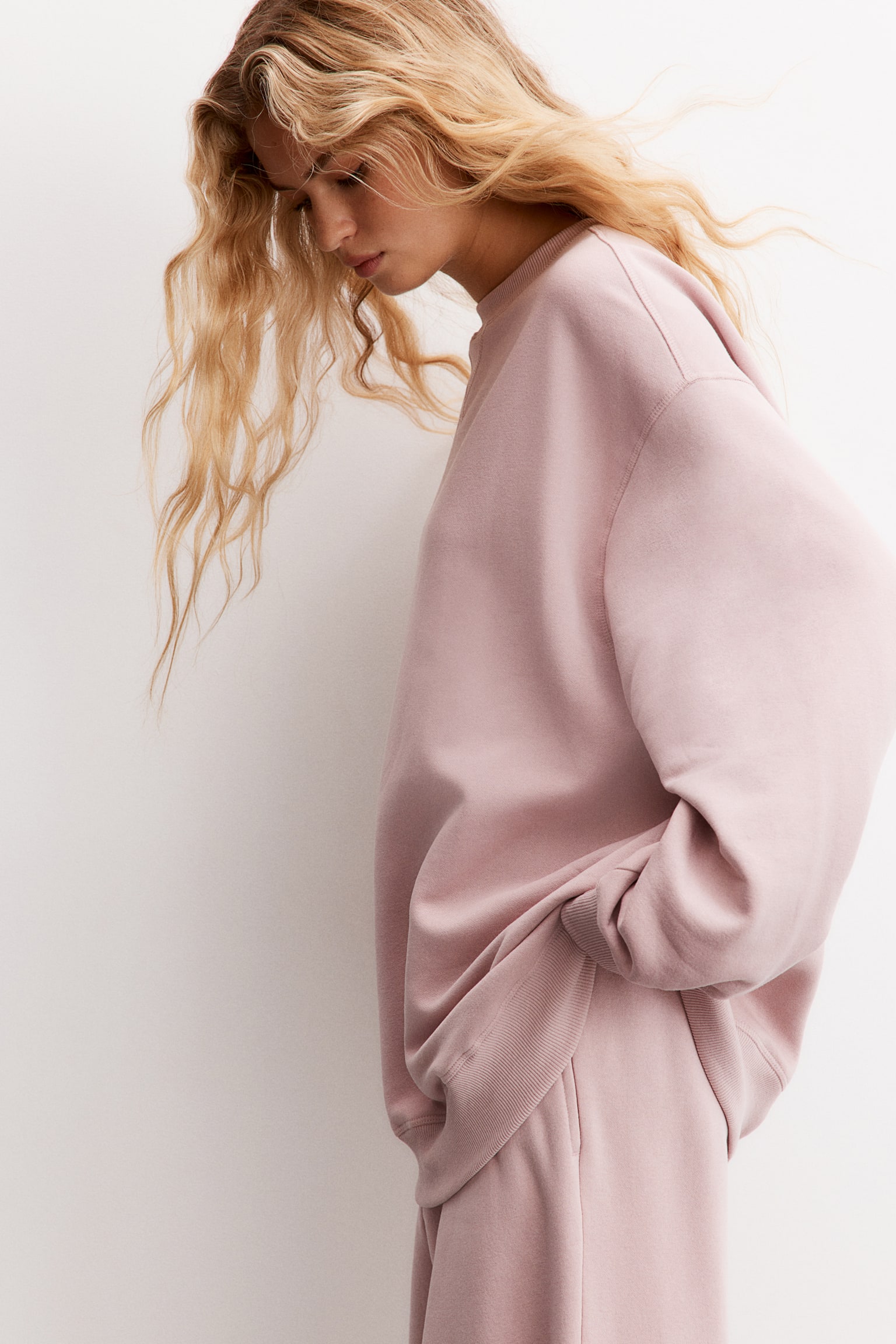 Oversized sweatshirt - Light dusty pink/Dark grey/Navy blue/Light blue/Black/Navy blue/A/Light turquoise/Light grey marl/Light beige/White - 1