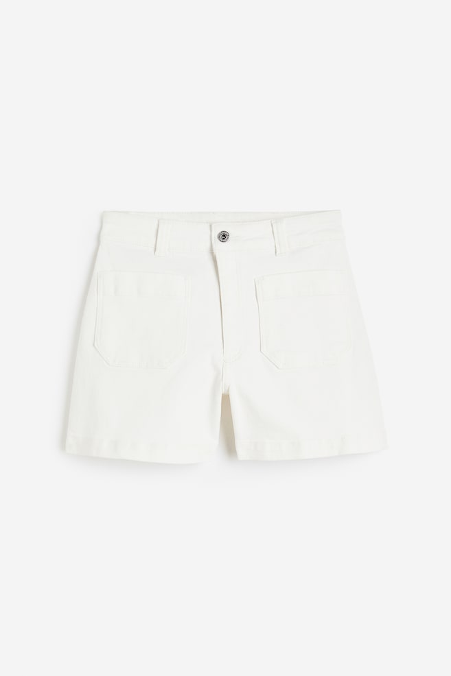 Shorts i denim - Hvid/Denimblå - 2
