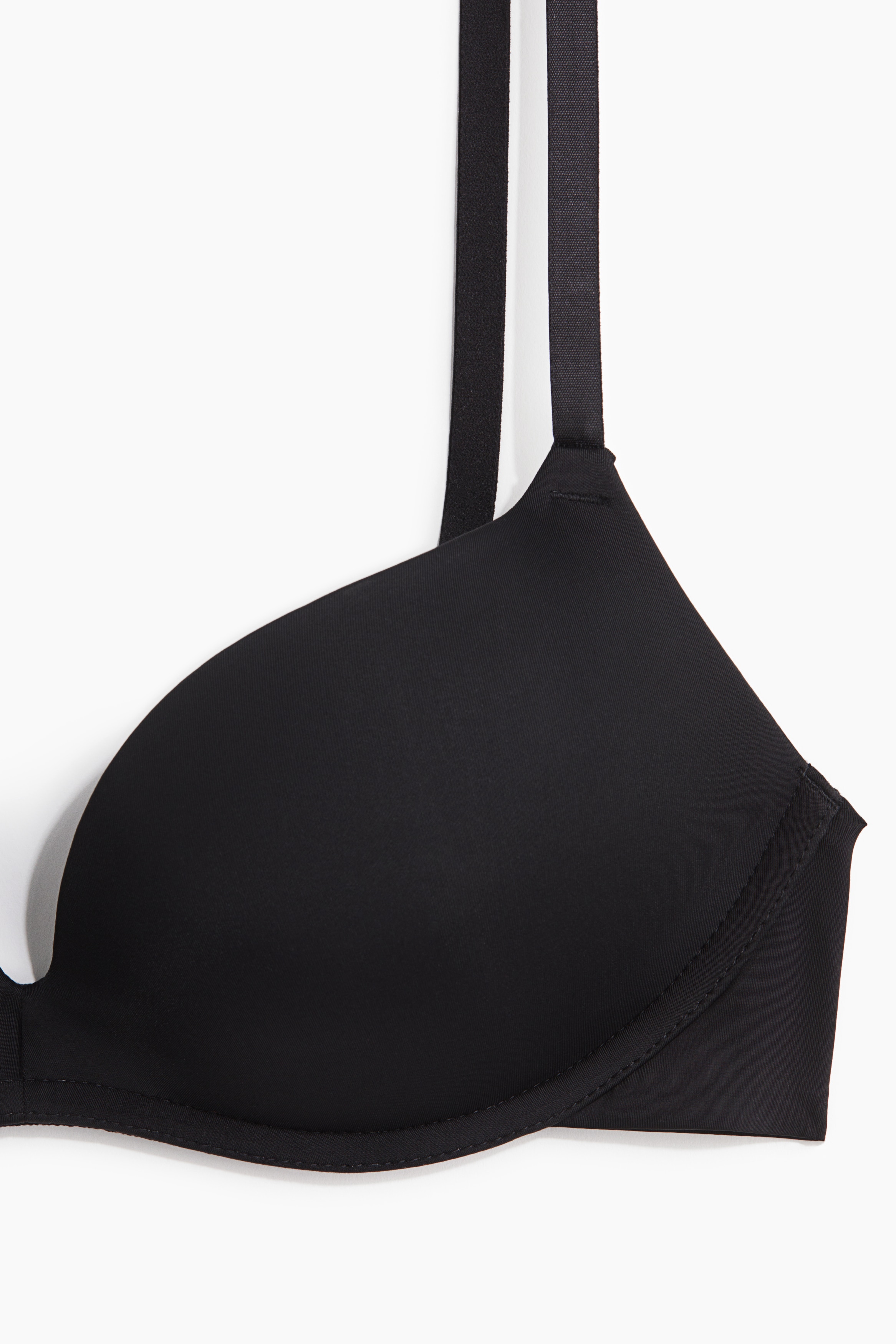 Non-wired microfibre push-up bra