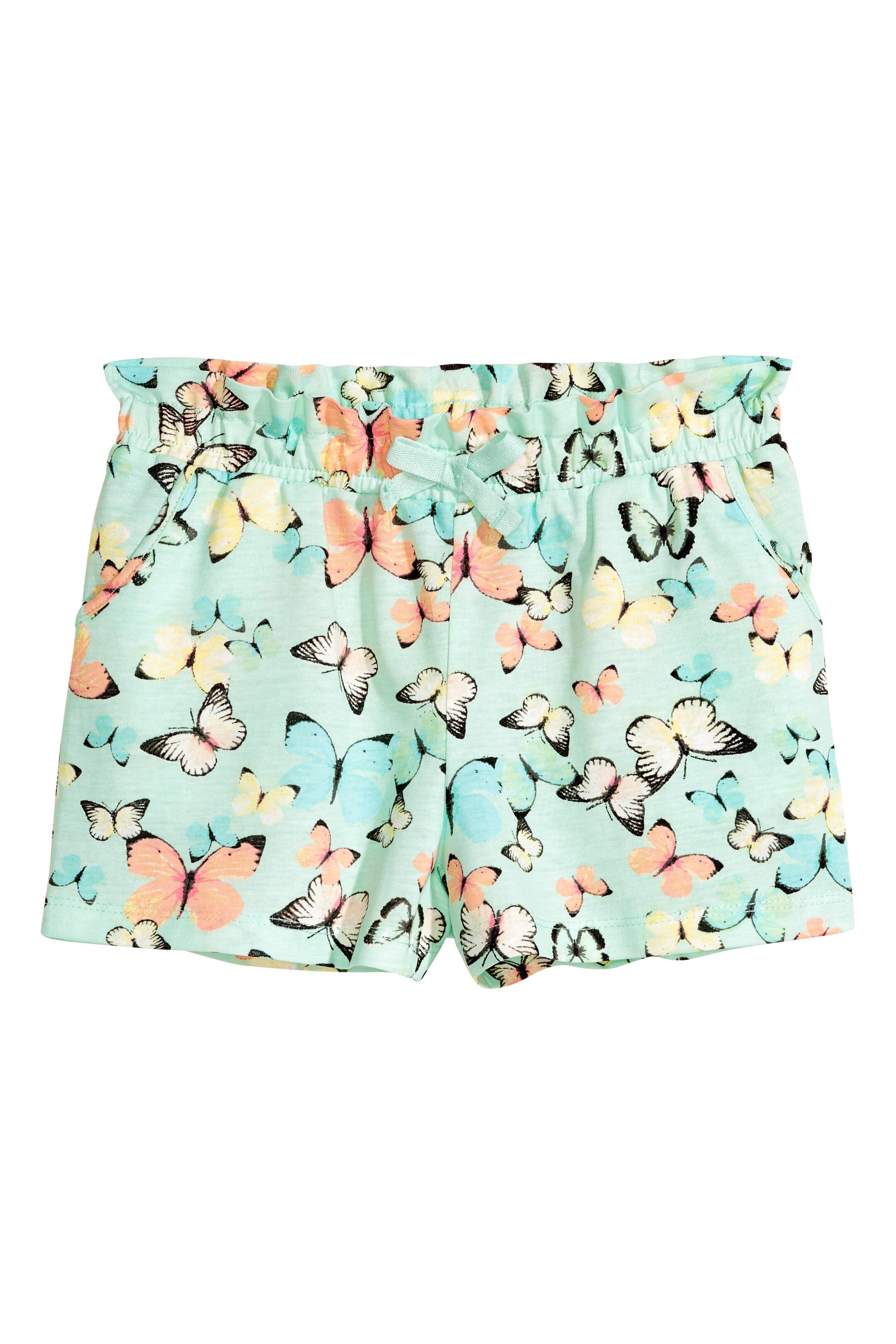View larger image: Jersey shorts - Mint green/Butterflies - Kids | H&M GB 1