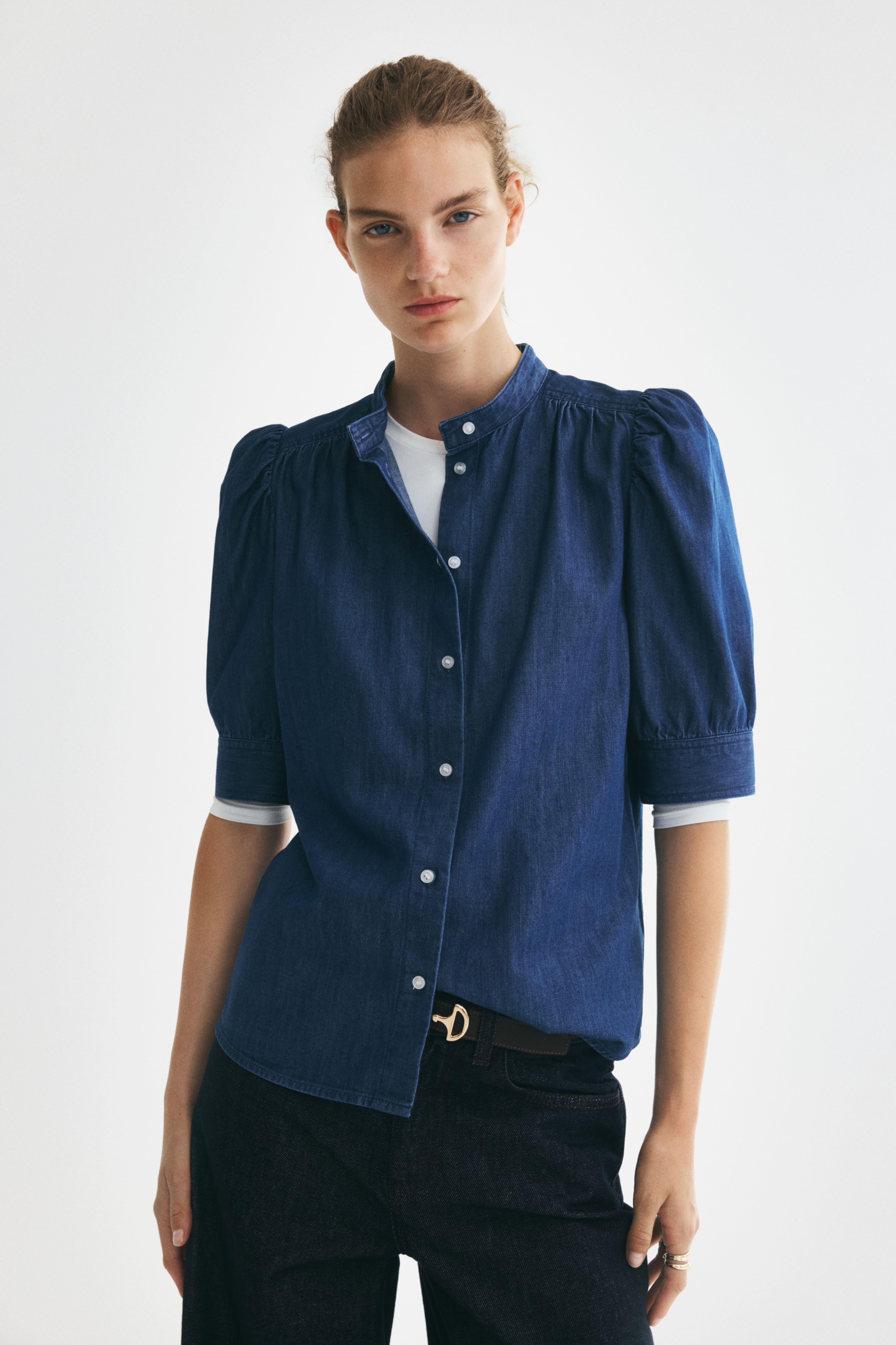 Blouse à manches bouffantes