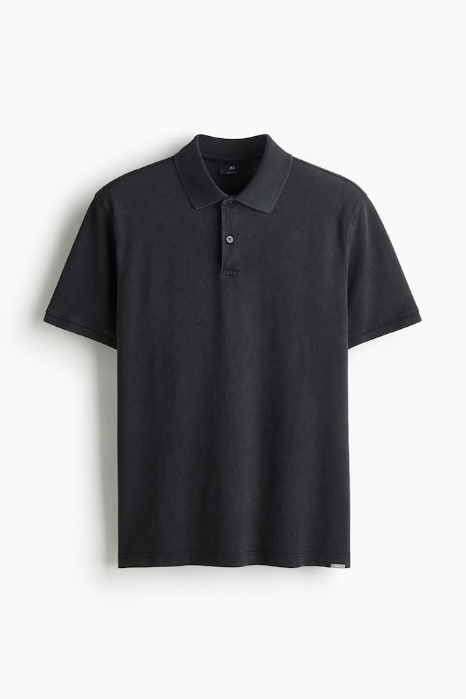 Polo Regular Fit - Preto lavado - 1