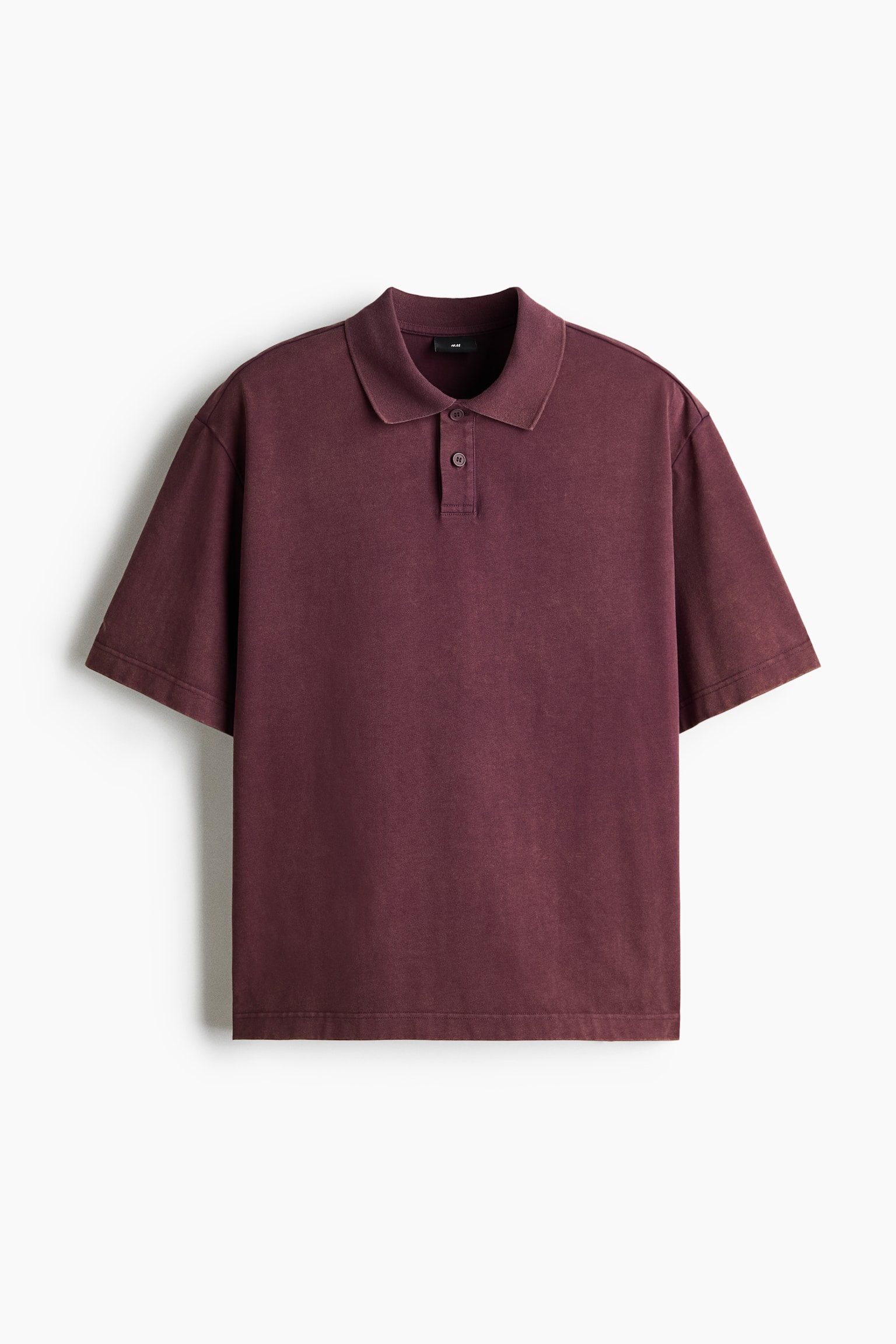 Áo polo vải cotton Loose Fit - Màu tím mận/Màu xanh kaki/Màu đen - 1