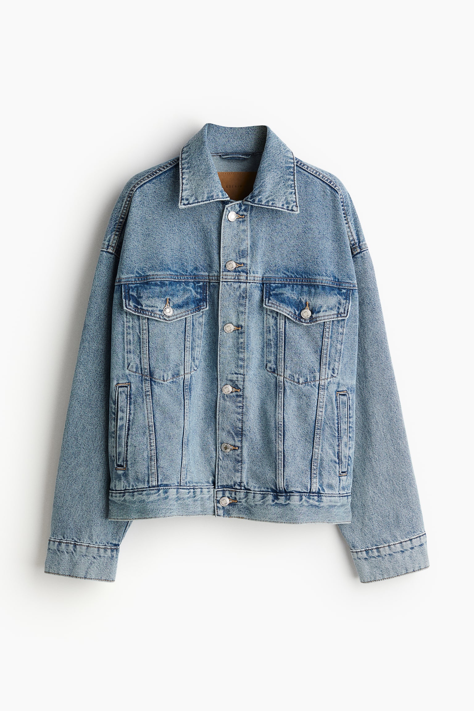 Oversized denim jacket - Light denim blue/Dark denim blue/Denim blue/Black - 2