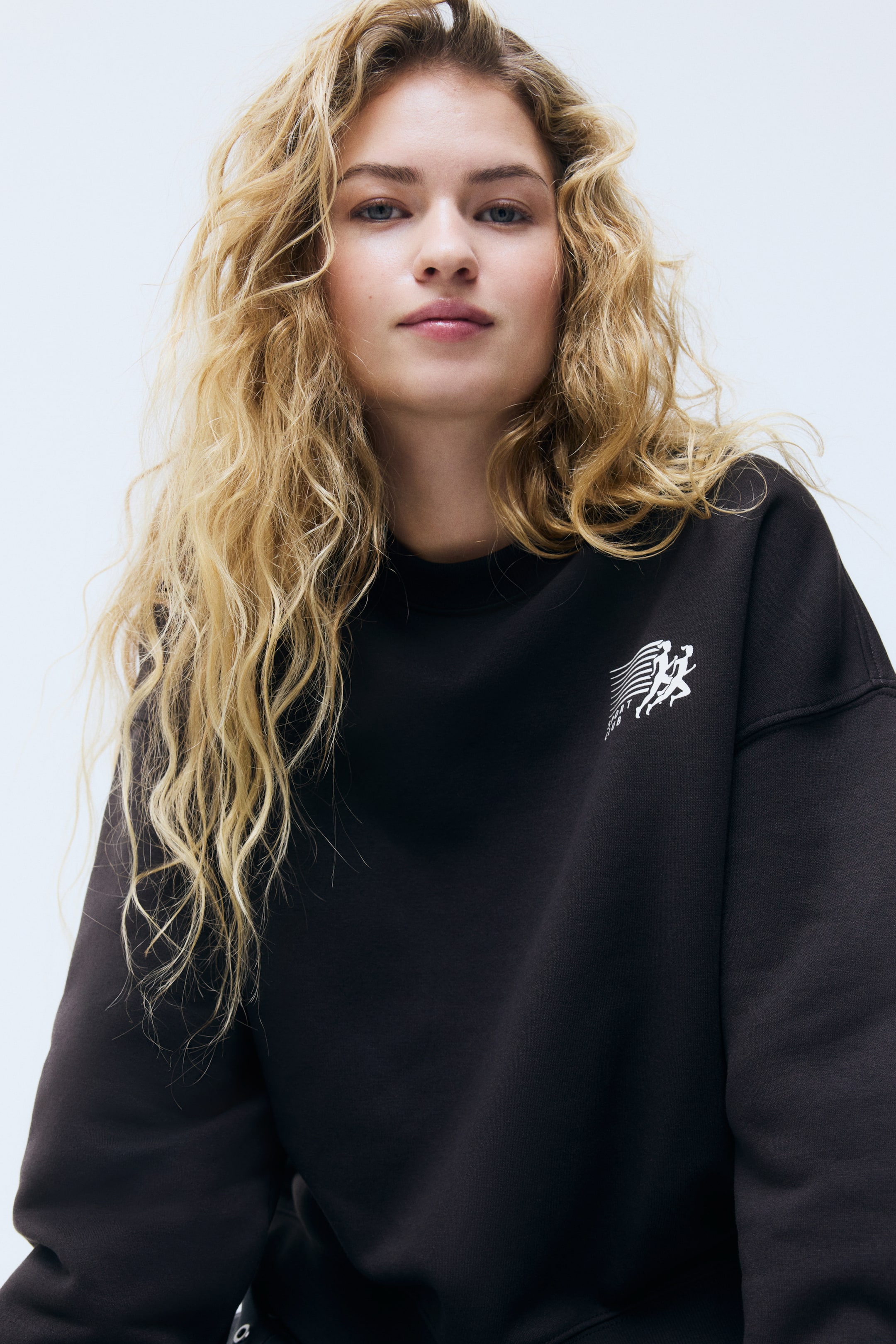 Sweatshirt with Printed Motif