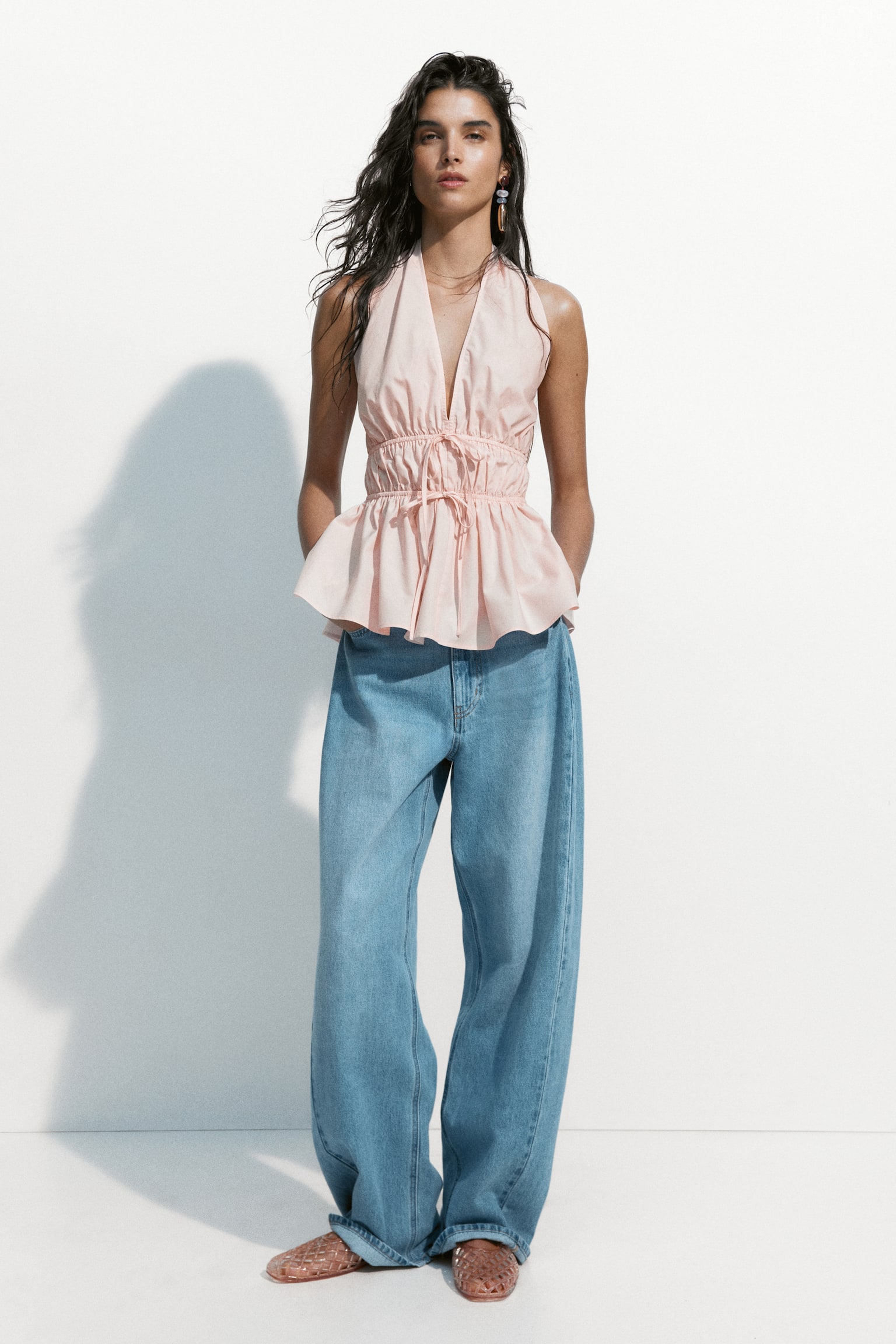 Peplum halterneck top - 5