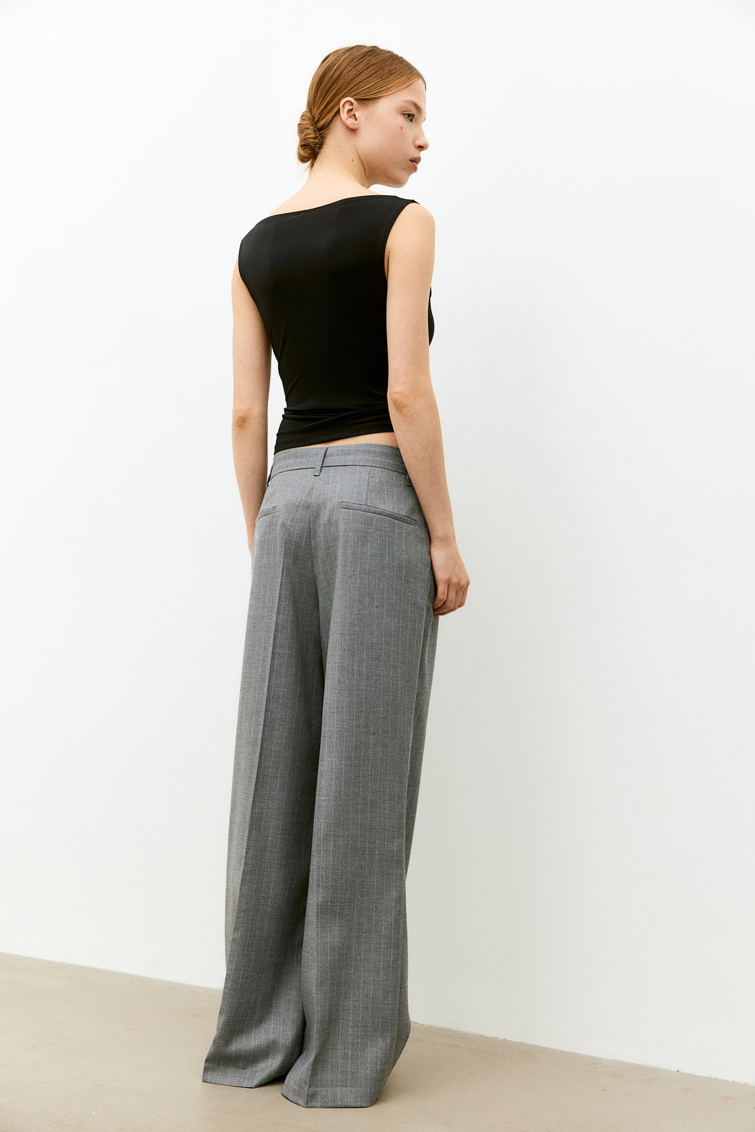 Tailored trousers - Grey marl/Black/Navy blue/Light grey marl/Greige/Black/Pinstriped/Grey/Light greige - 6