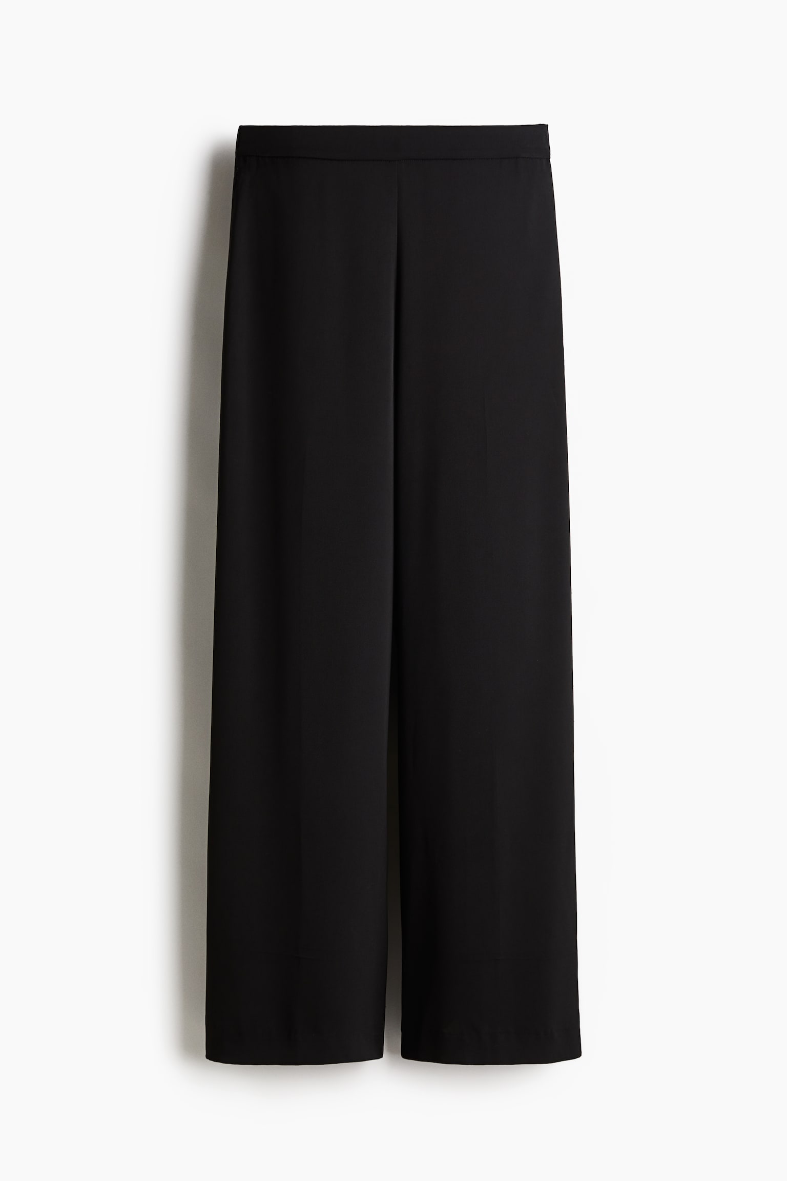Женские брюки H&M Wide-Leg, цвет: Чёрный — фото 1