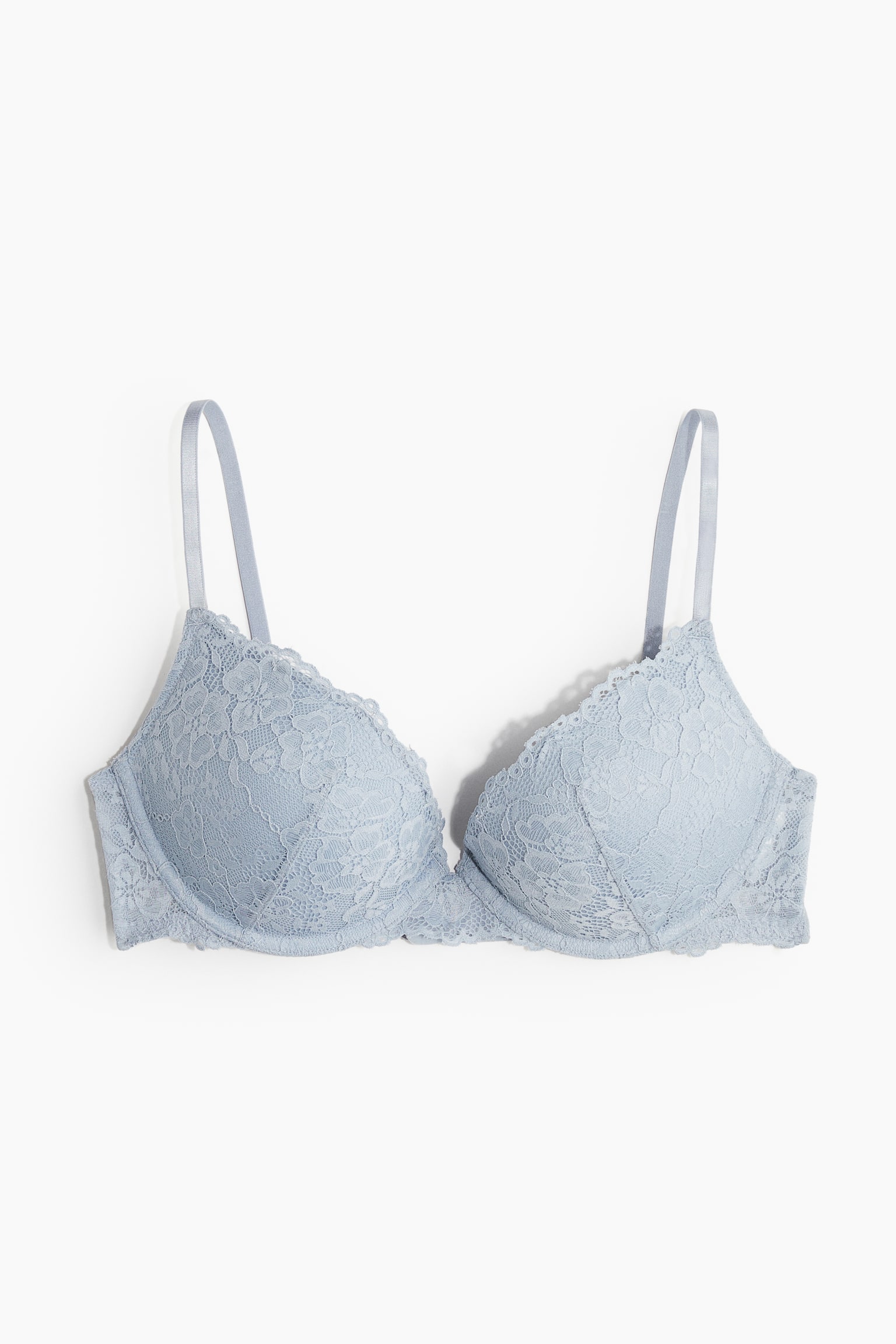 Lace super push-up bra - Light blue/Black/White/Powder pink - 1