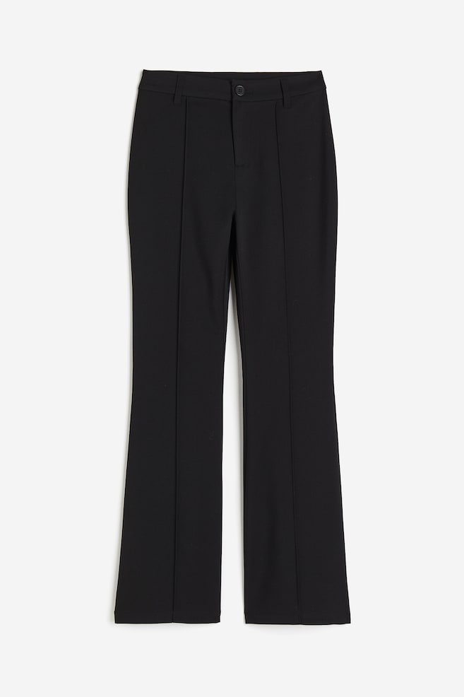 Flared tailored trousers - Black/Dark grey marl/Light beige/Dark blue/Pinstriped - 1